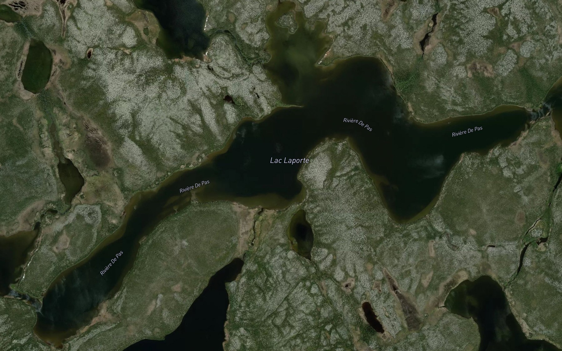 Satellite map of the Lac Laporte