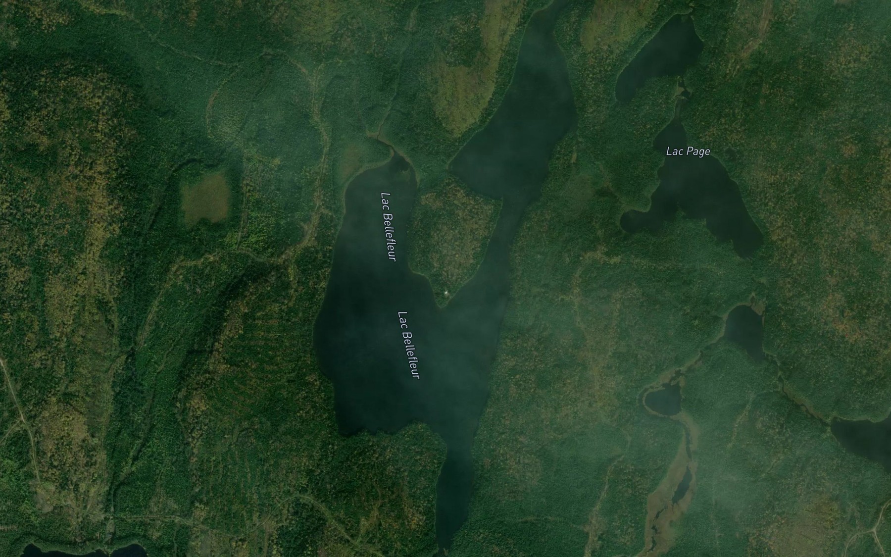 Satellite map of the Lac Bellefleur