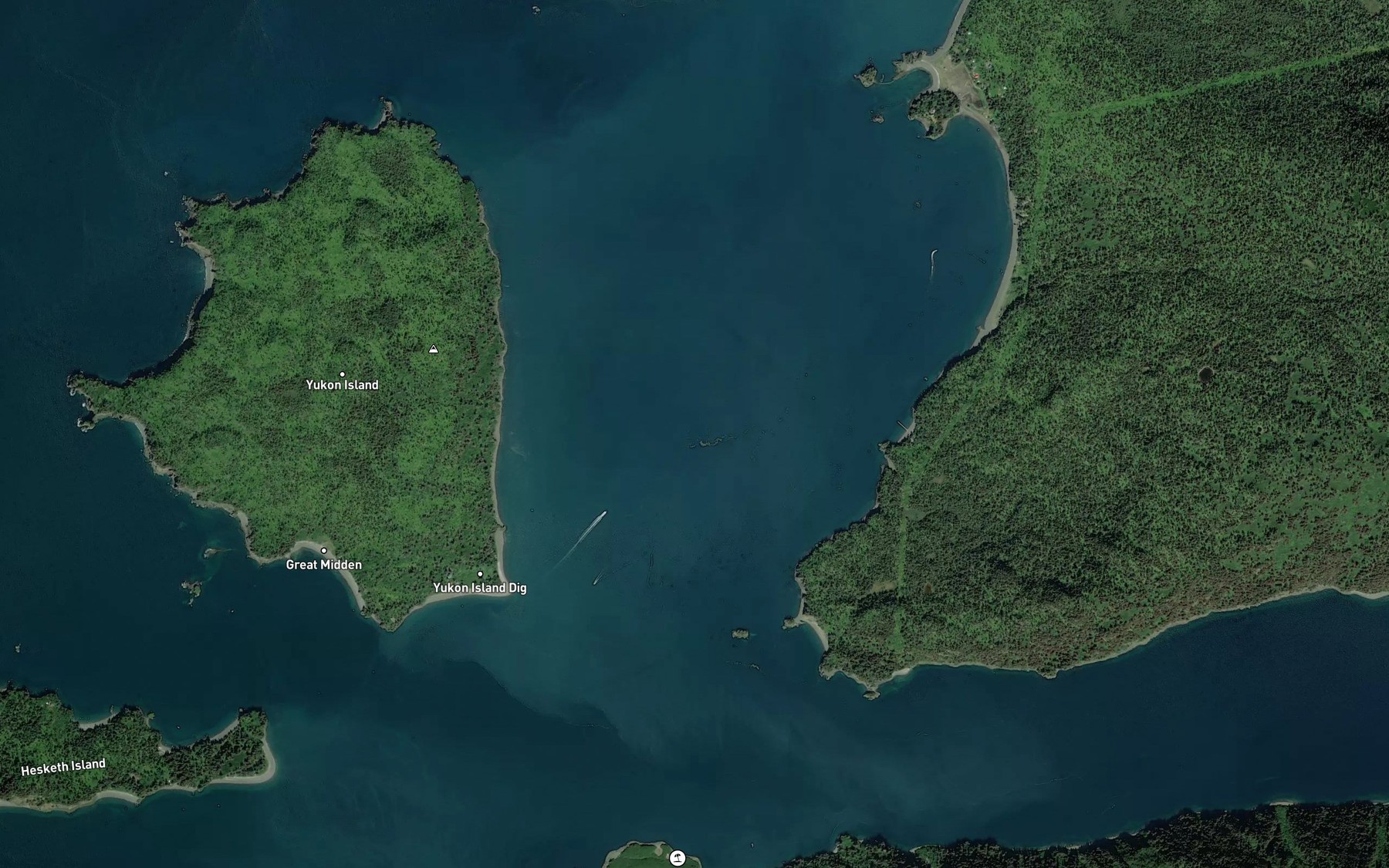 Satellite map of the Eldred Passage