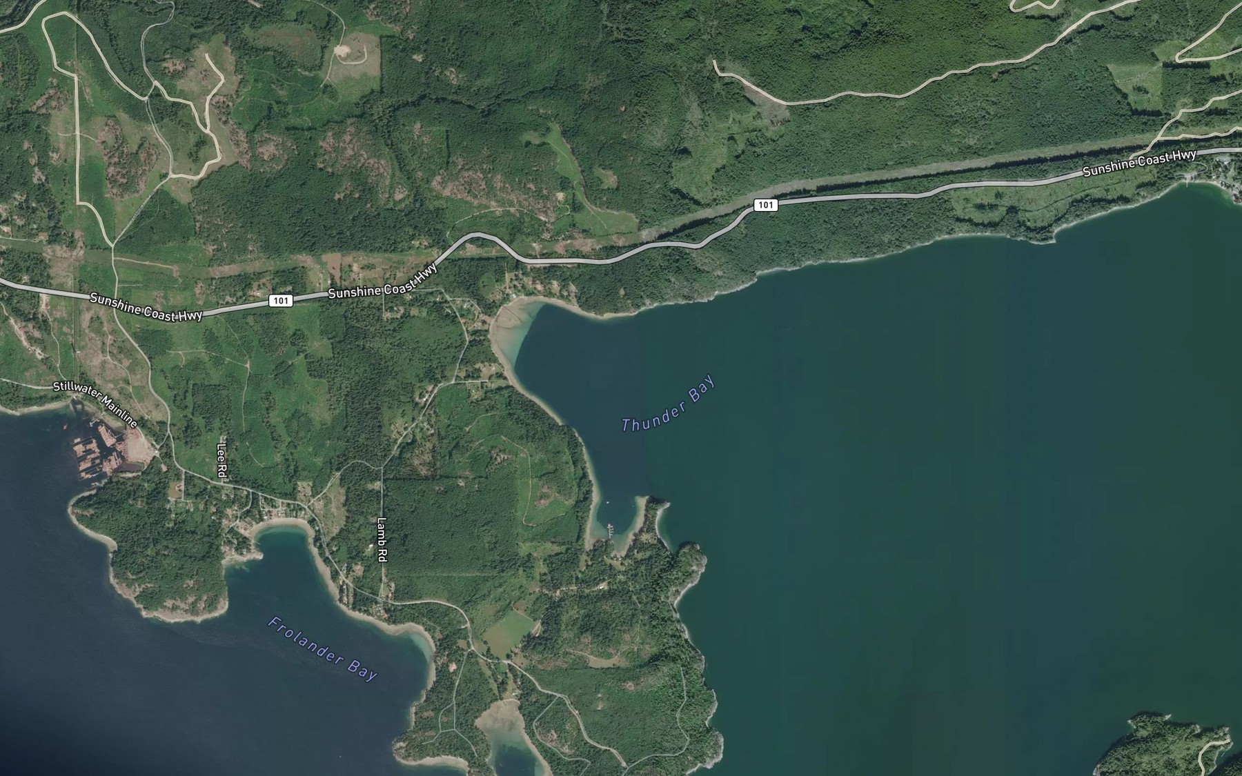 Satellite map of the Thunder Bay