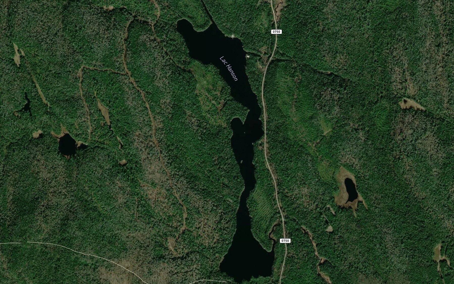 Satellite map of the Lac Hanson