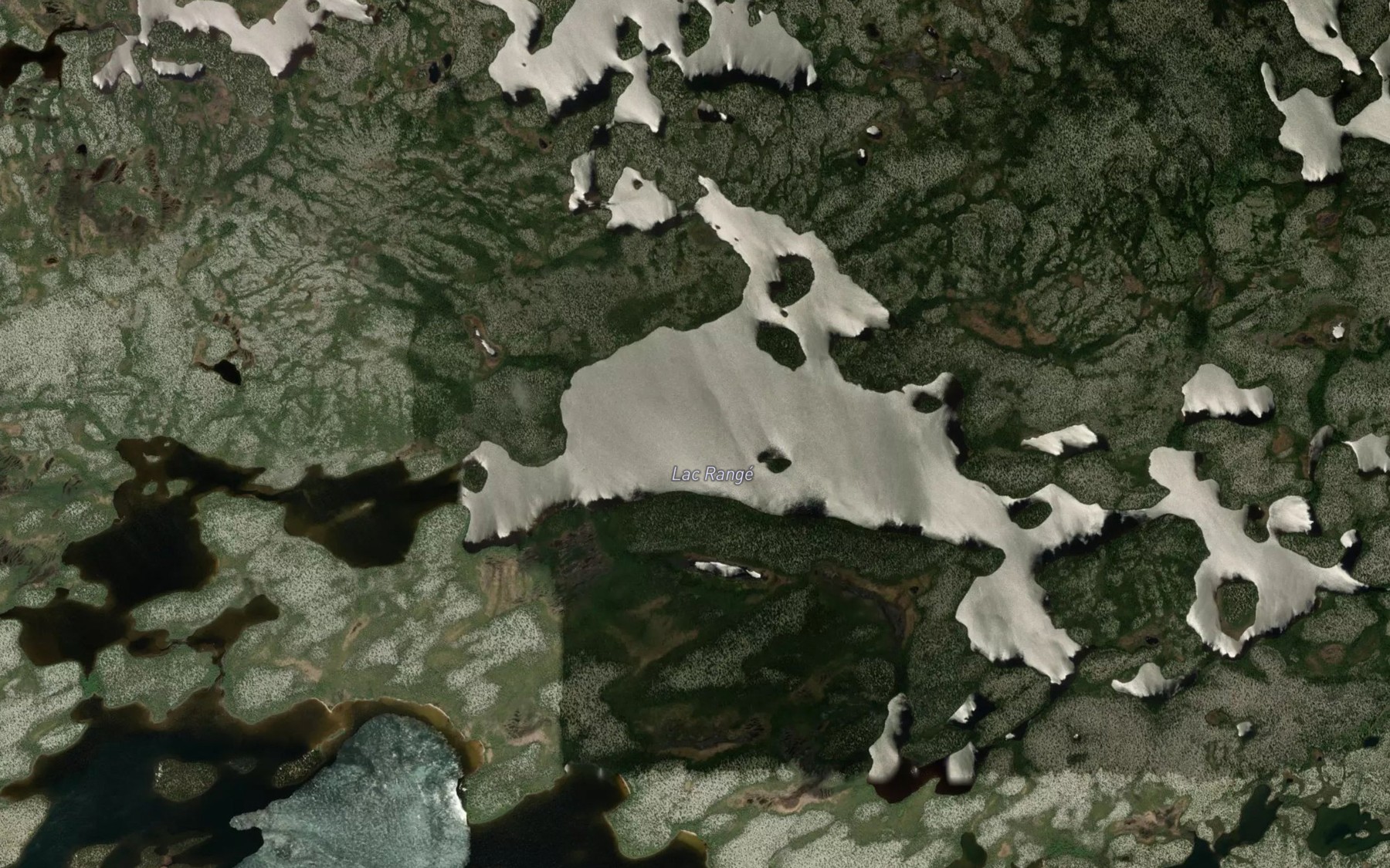 Satellite map of the Lac Range