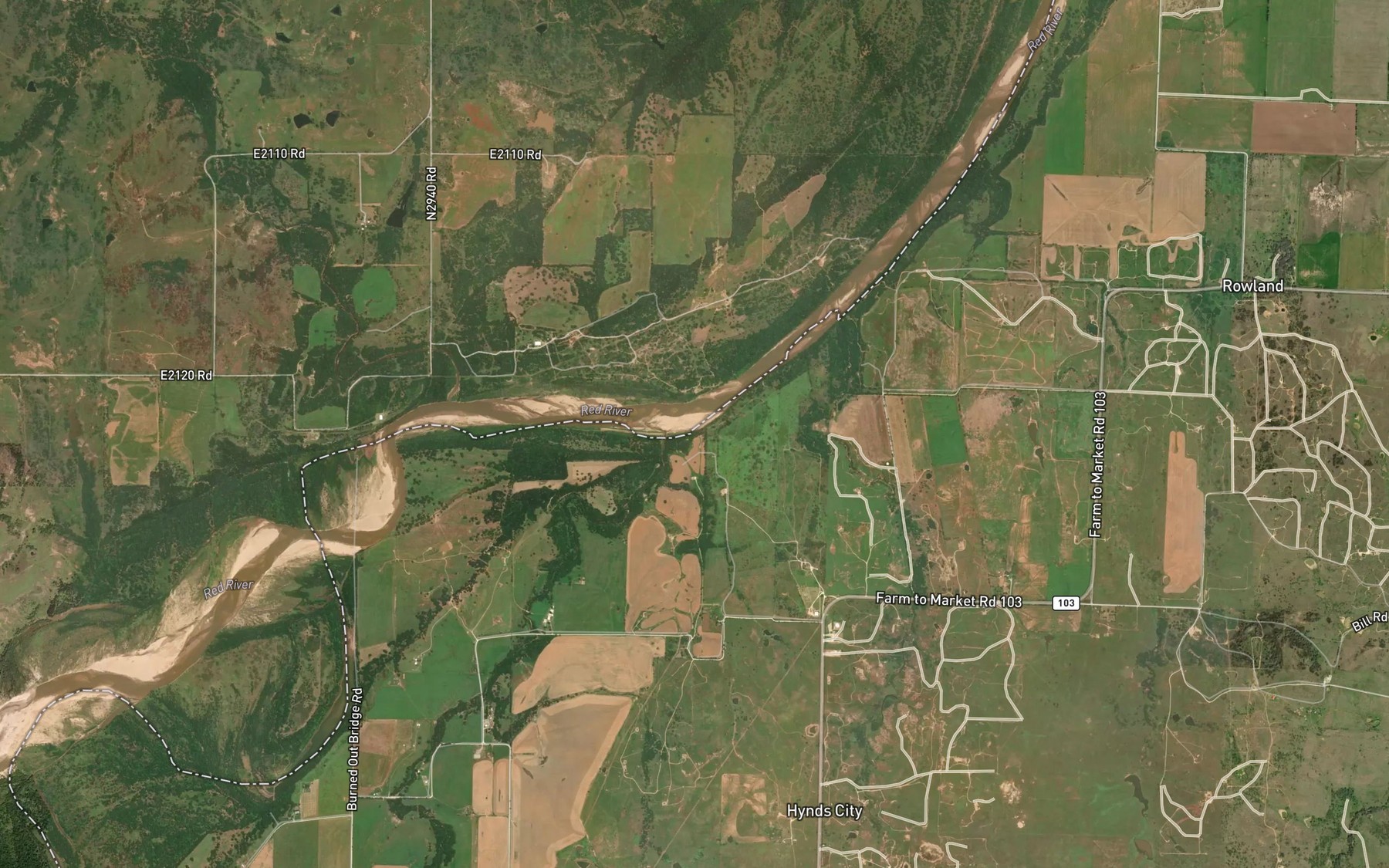 Satellite map of the Panther Creek