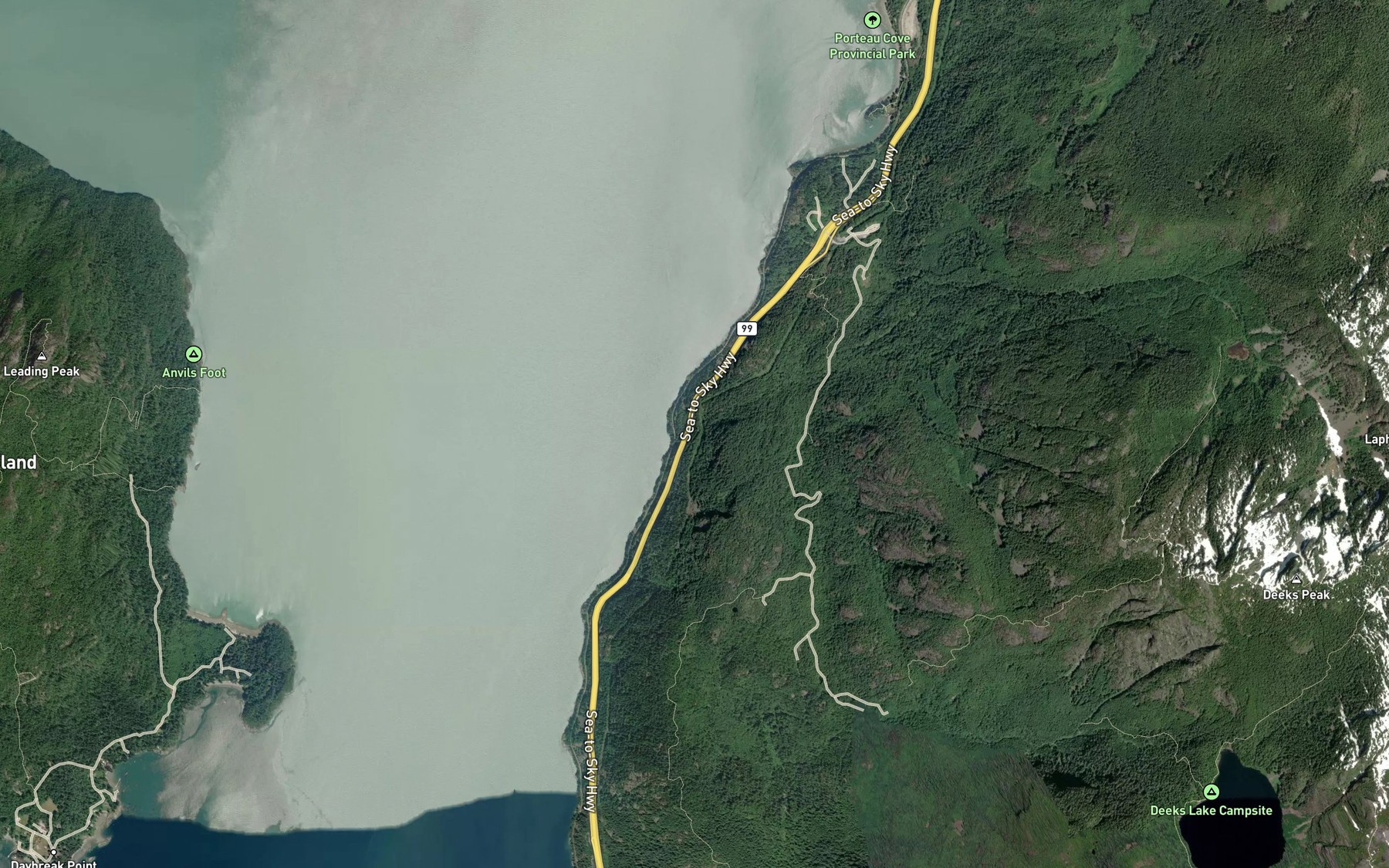 Satellite map of the Bertram Creek