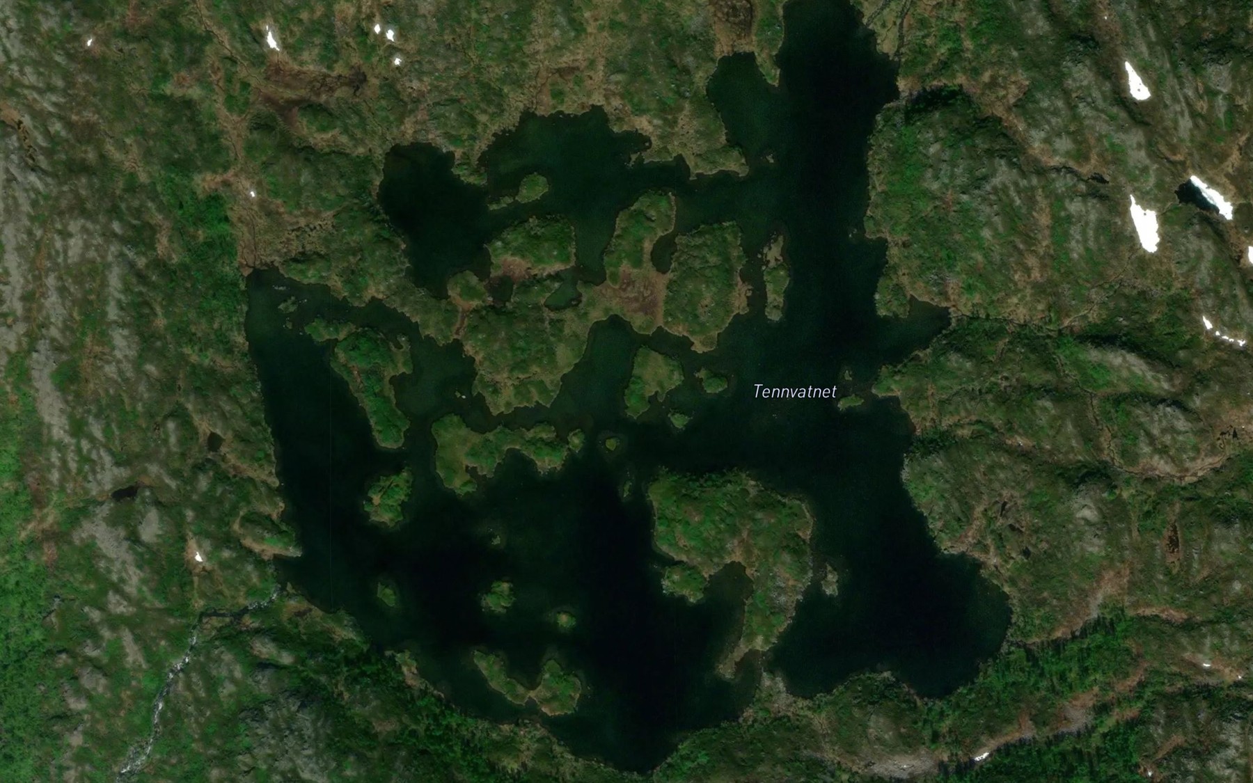Satellite map of the Tennvannet