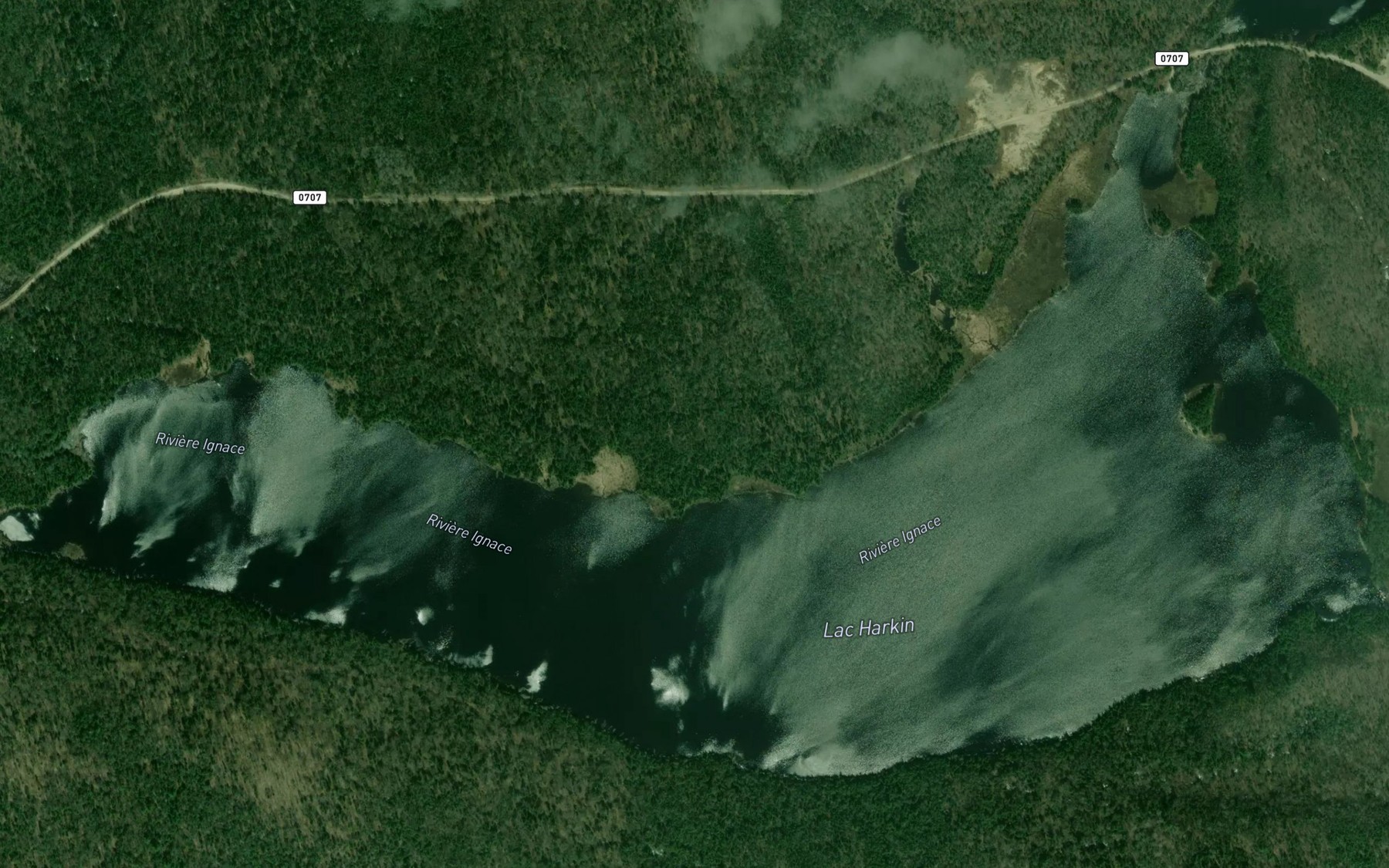 Satellite map of the Lac Harkin