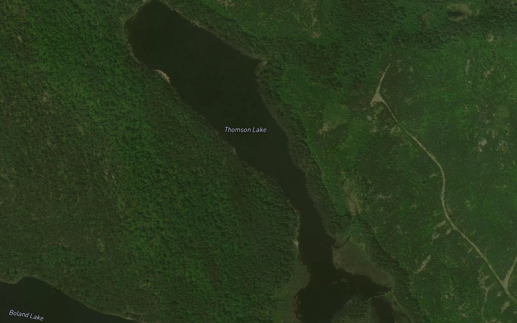 Satellite map of the Thomson Lake
