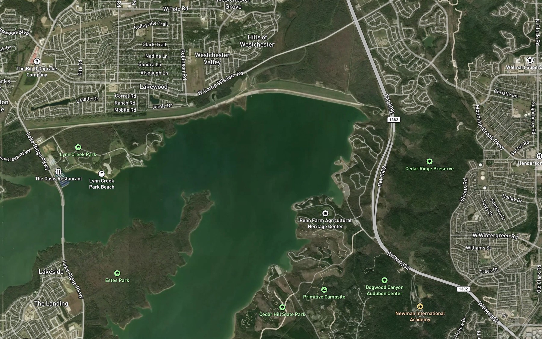 Satellite map of the John Penn Branch