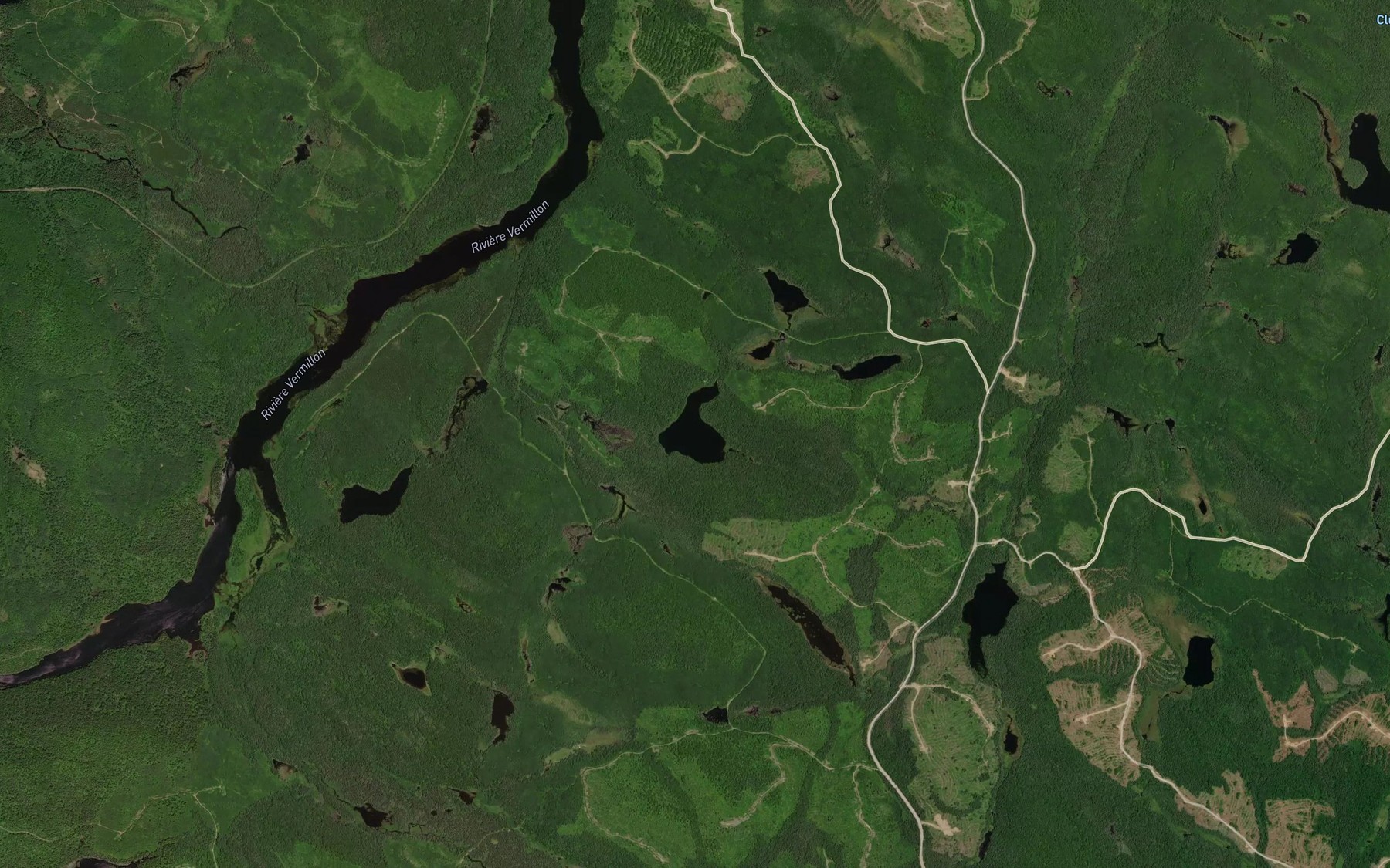 Satellite map of the Lac Pothier