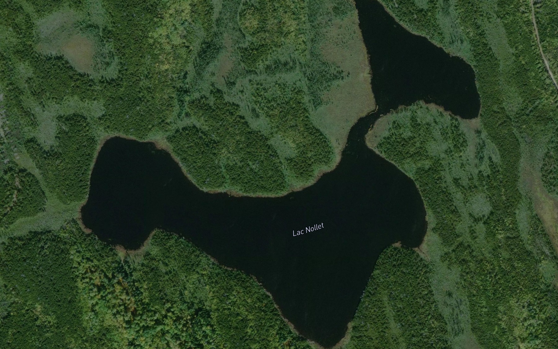 Satellite map of the Lac Nollet