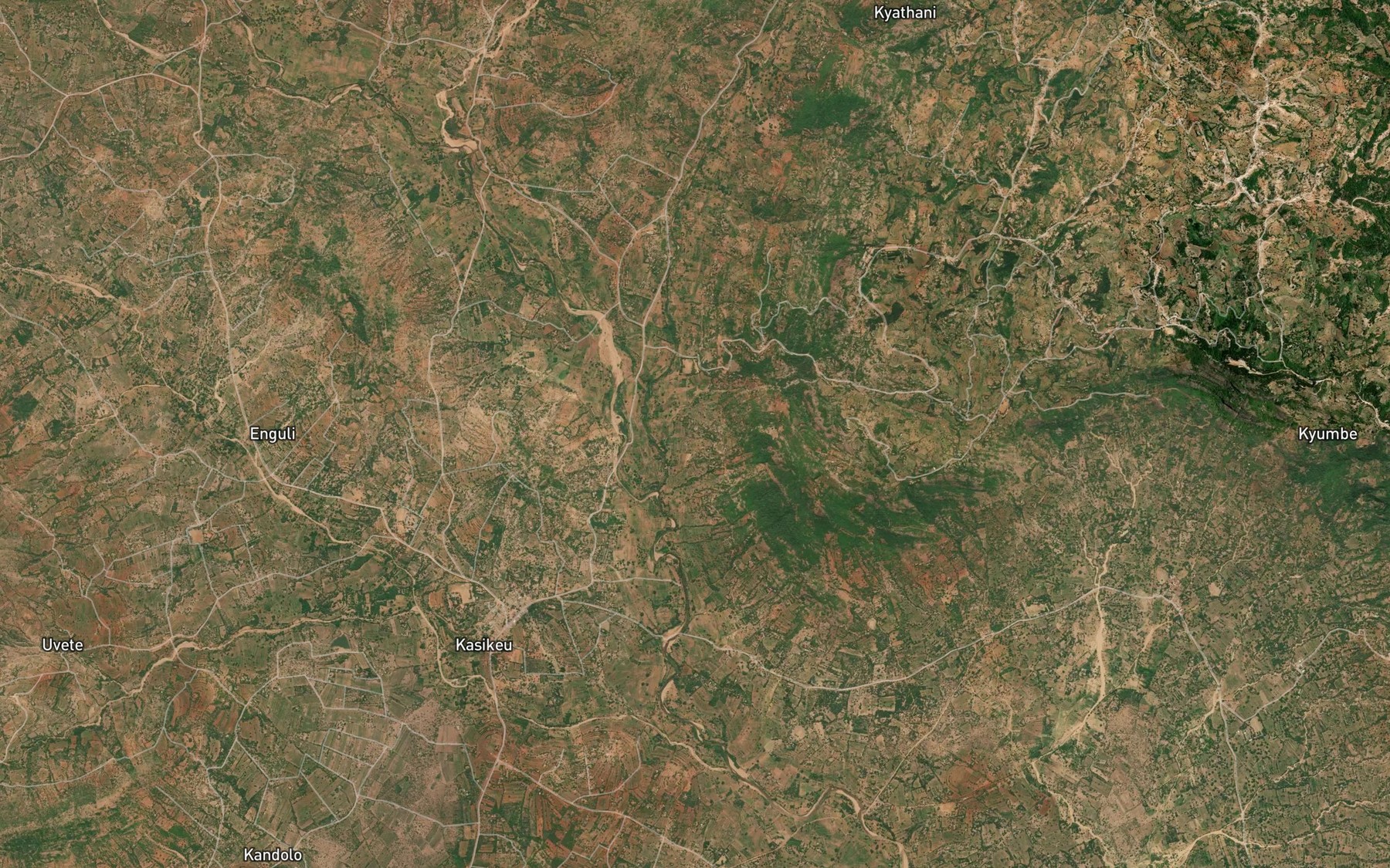 Satellite map of the Mukuyu