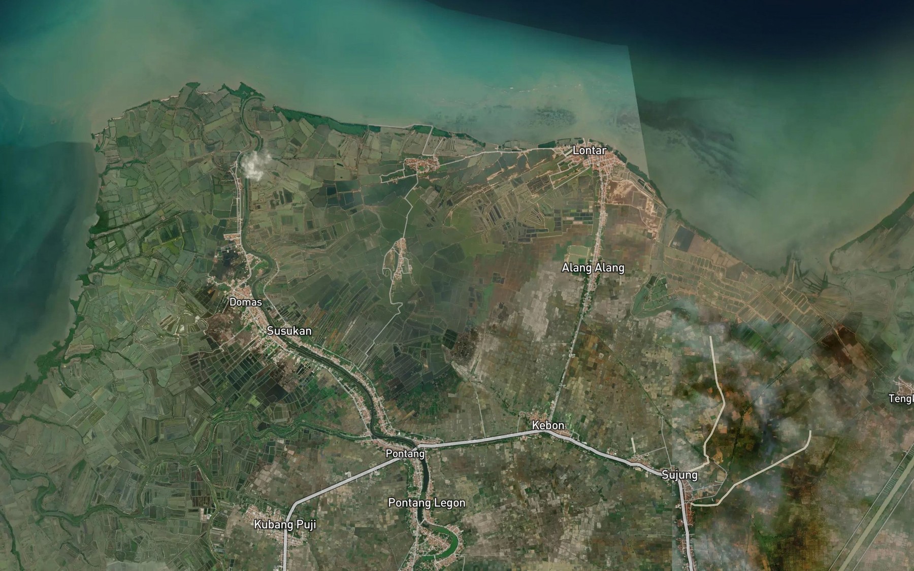 Satellite map of the Terusan Sultan