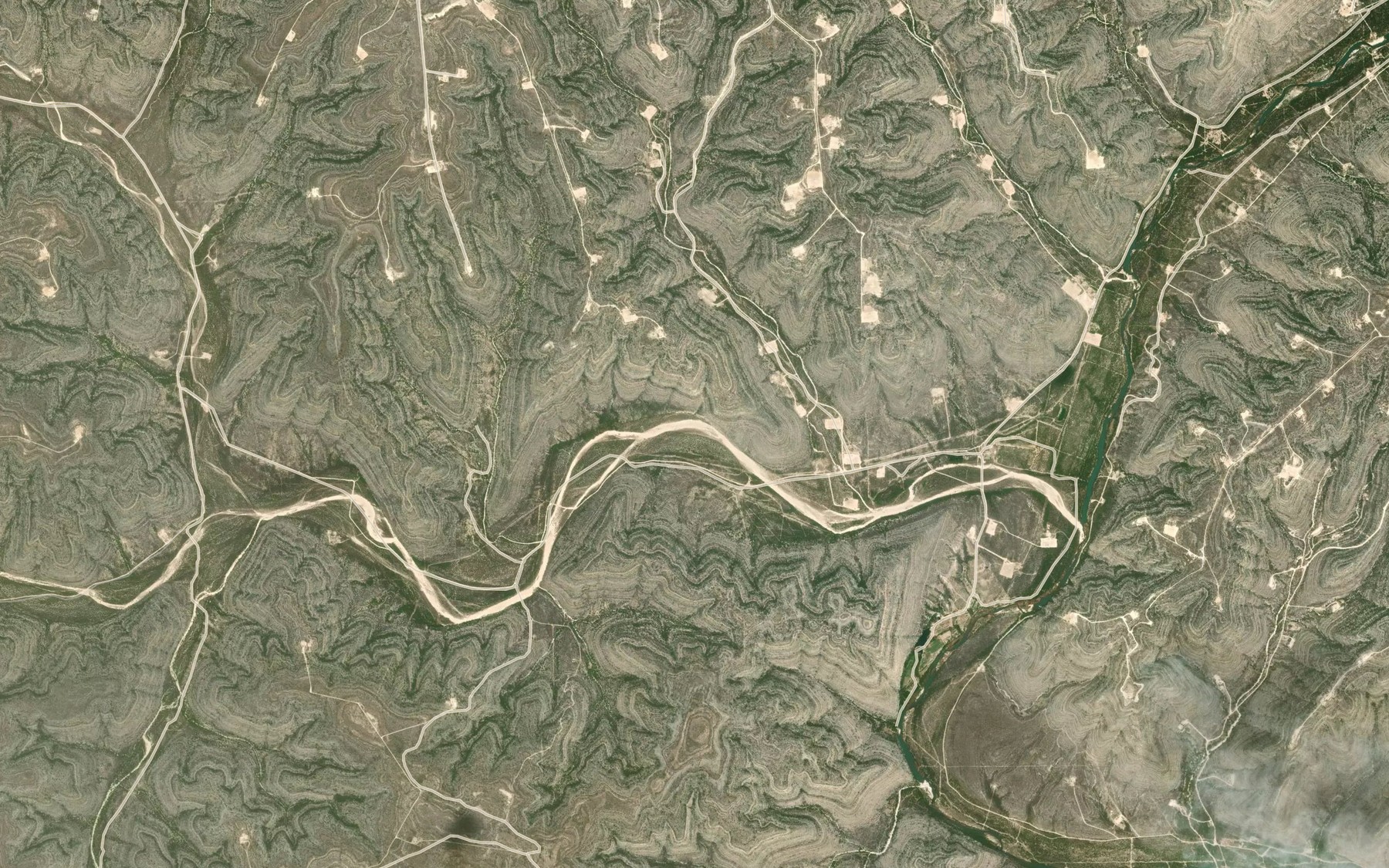 Satellite map of the Geddis Springs