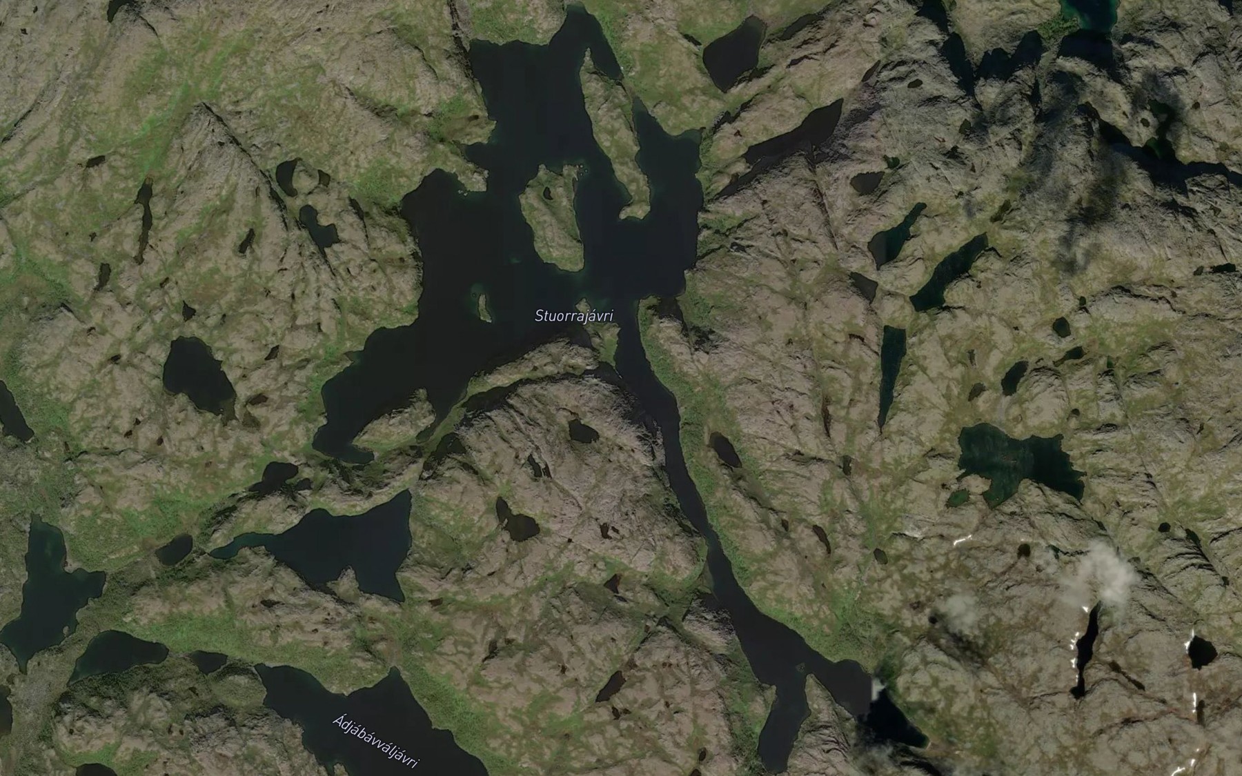 Satellite map of the Battervatnet