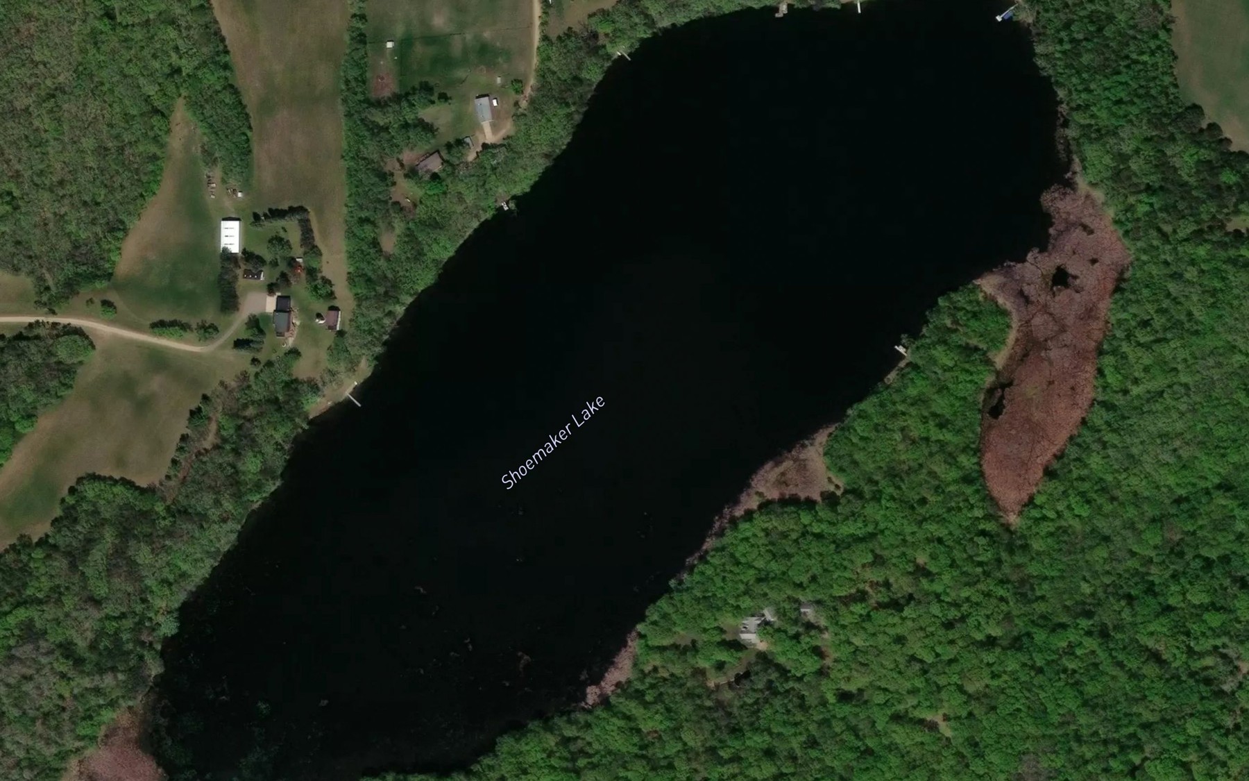 Satellite map of the Shoemaker Lake