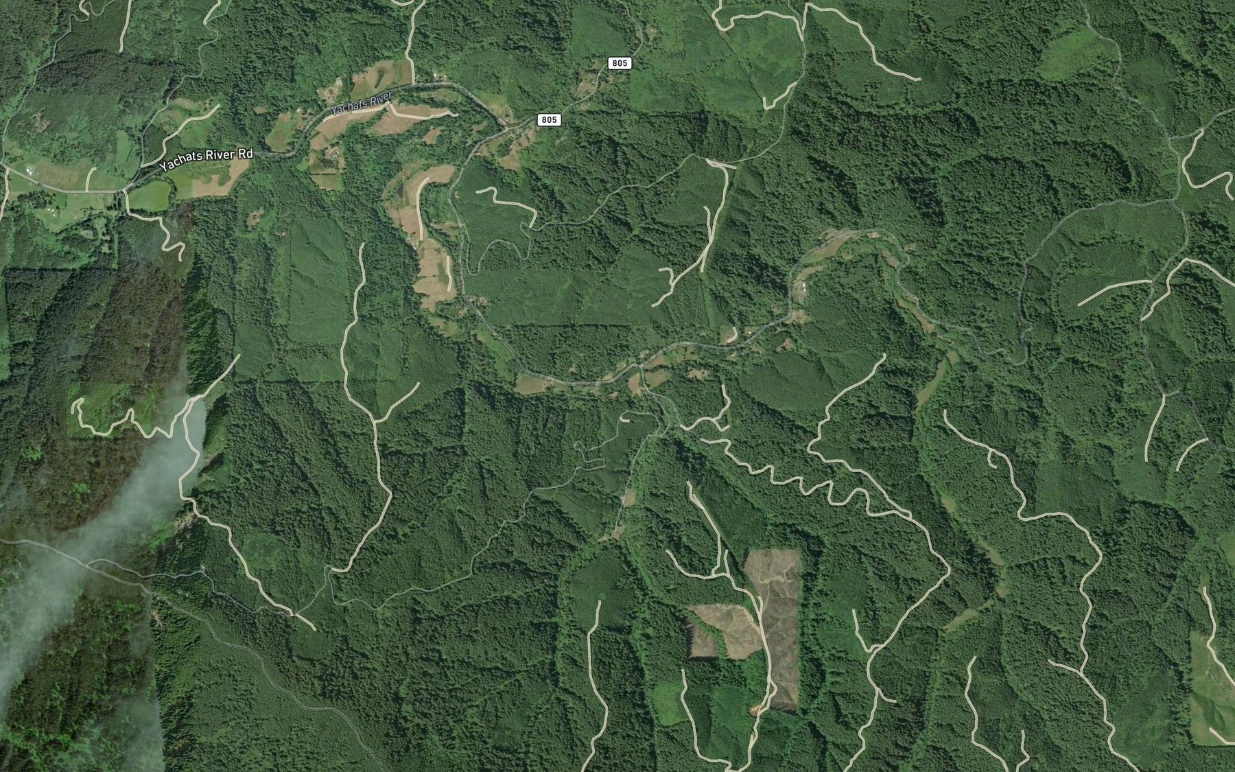Satellite map of the Keller Creek