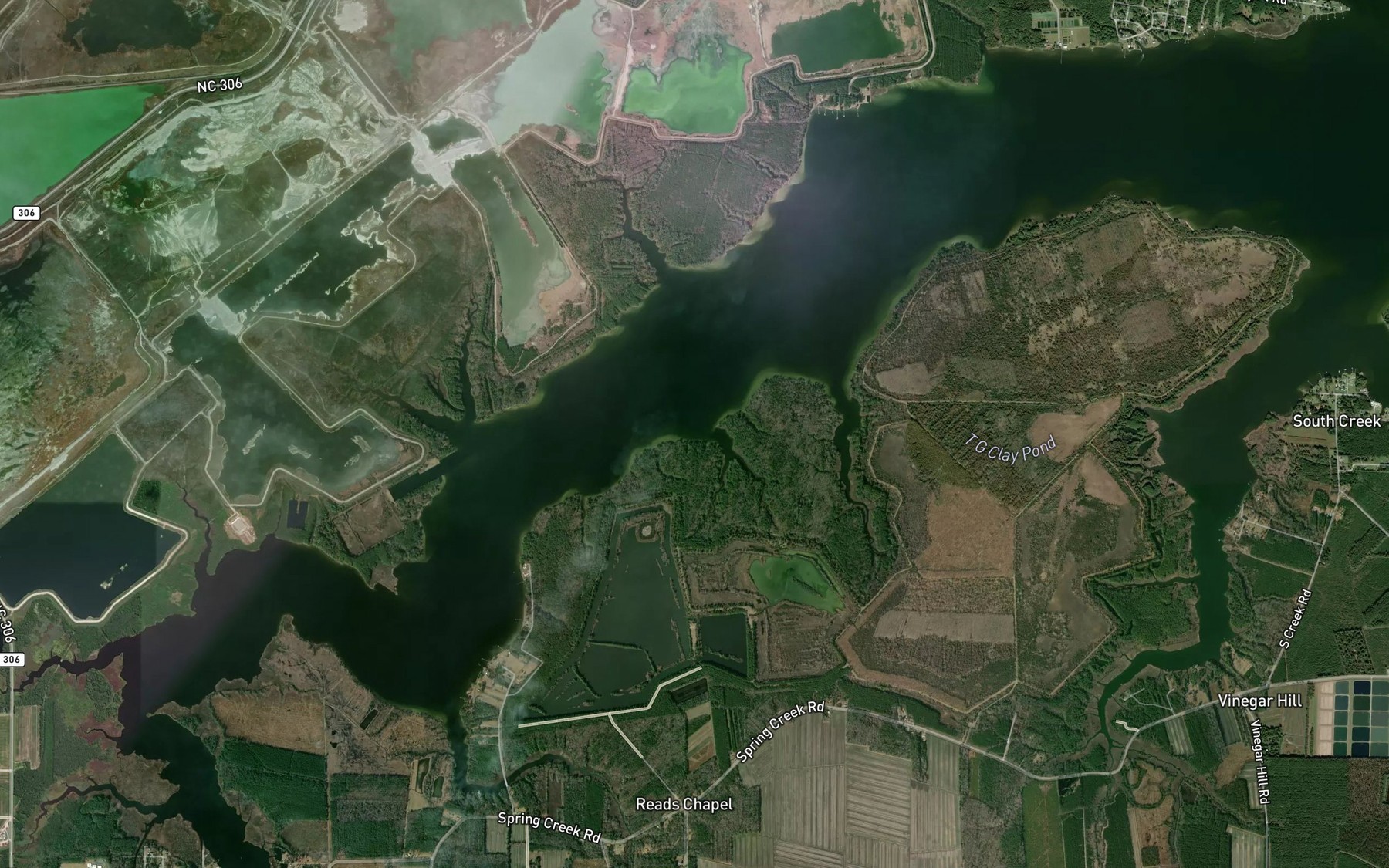 Satellite map of the Short Creek