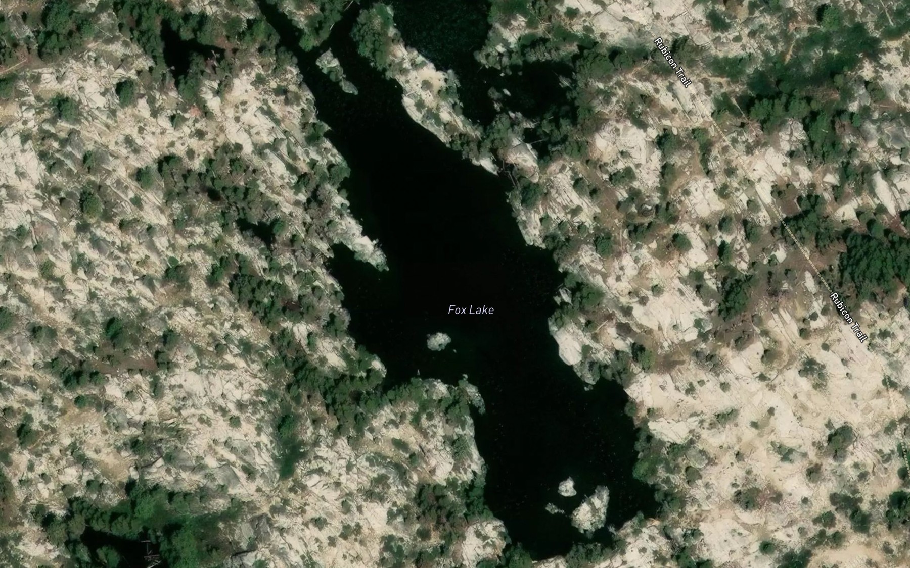 Satellite map of the Fox Lake