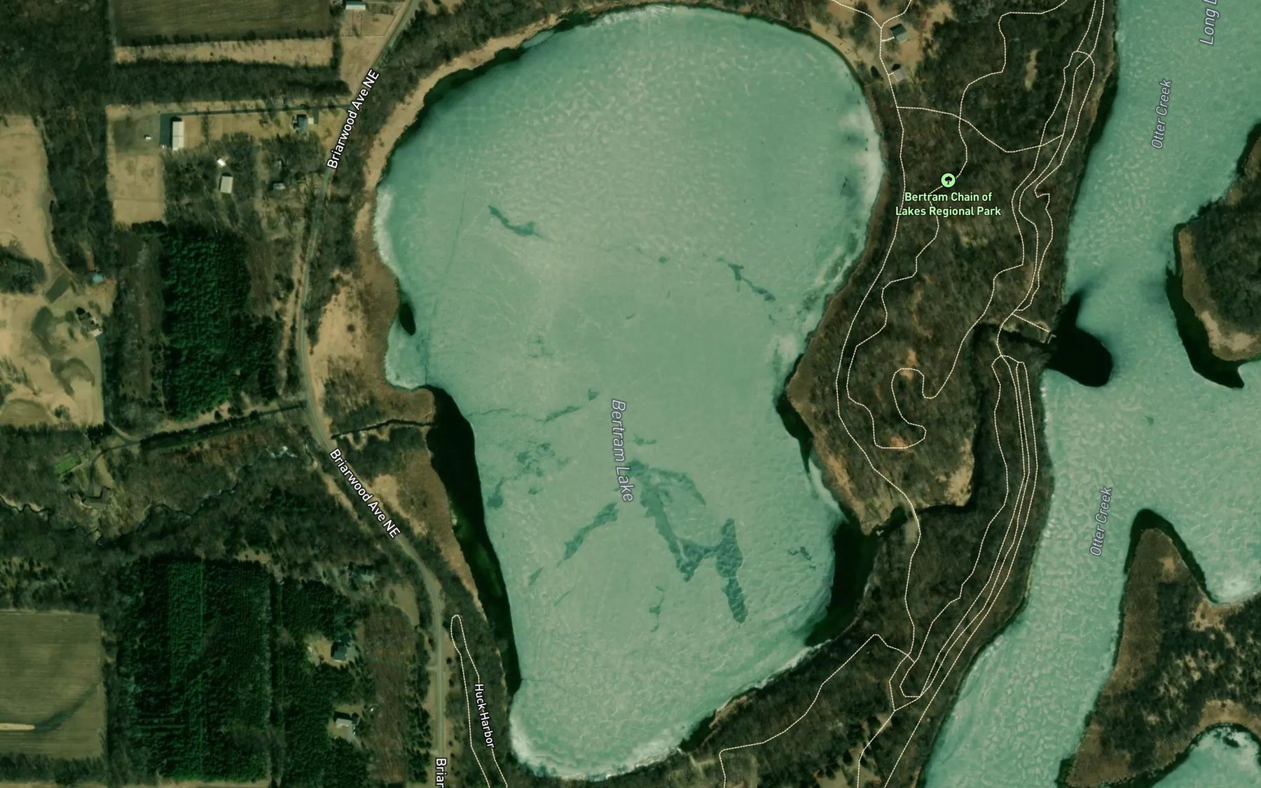 Satellite map of the Bertram Lake