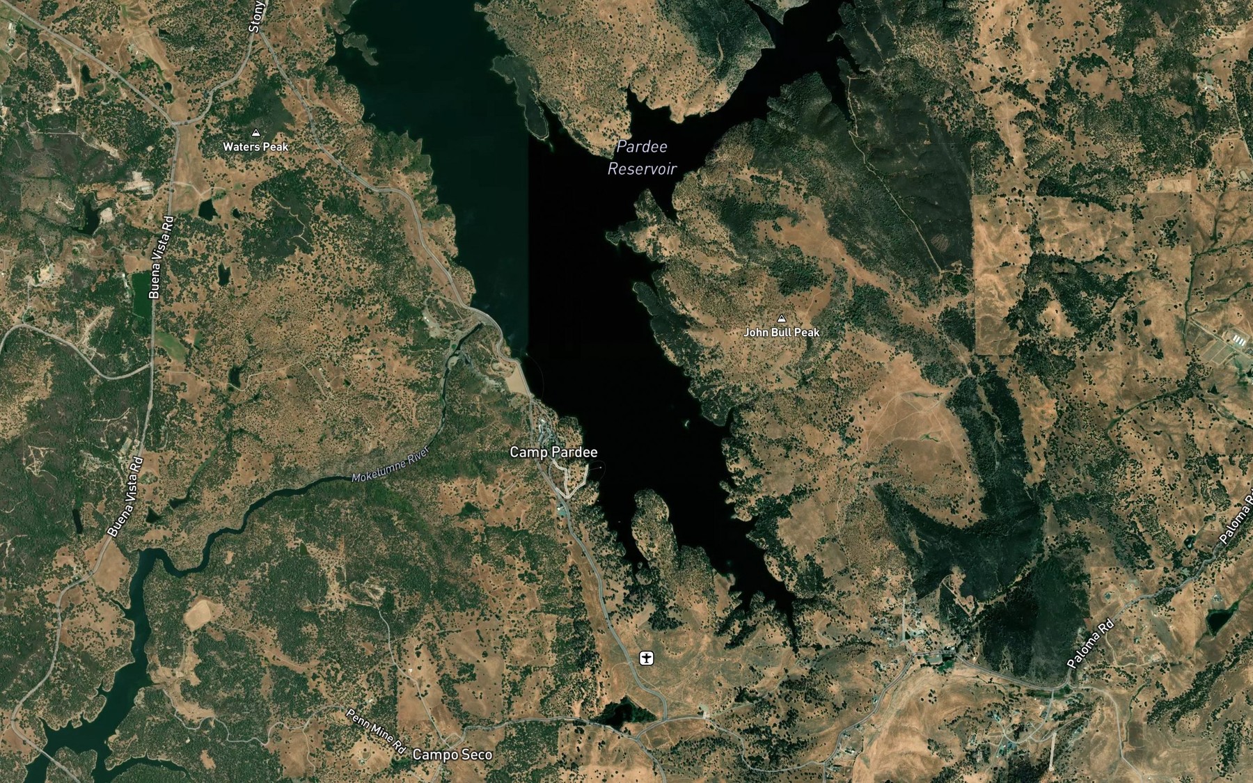 Satellite map of the South Arm