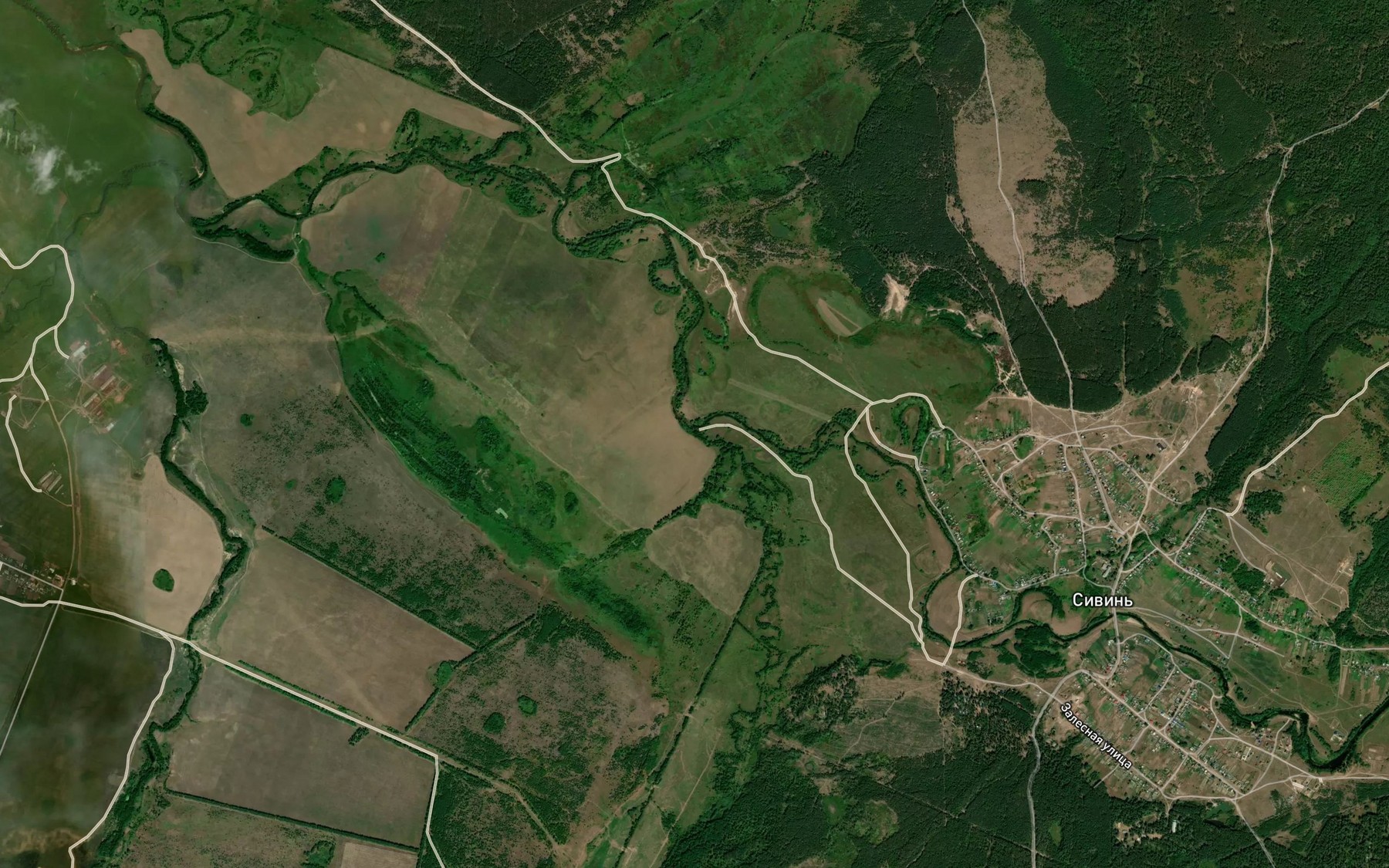 Satellite map of the Avgura