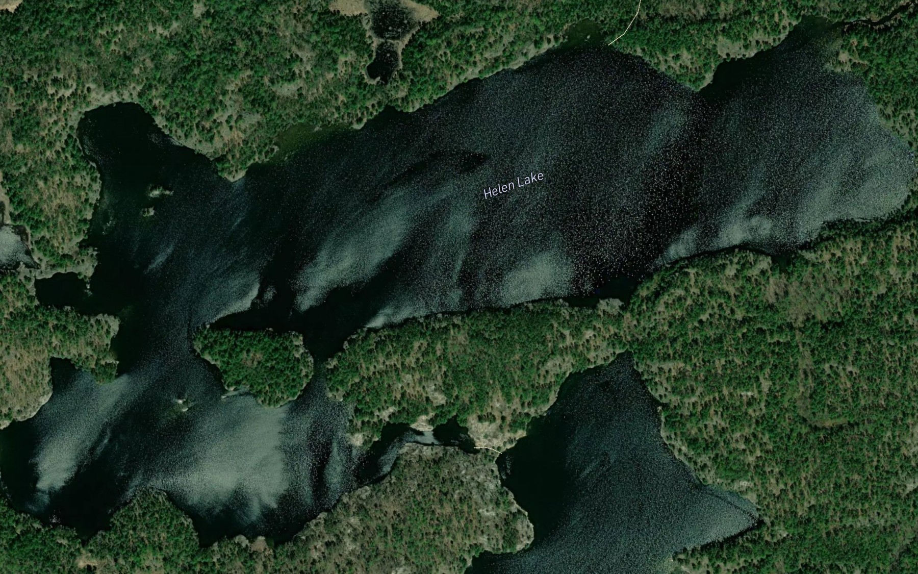 Satellite map of the Helen Lake
