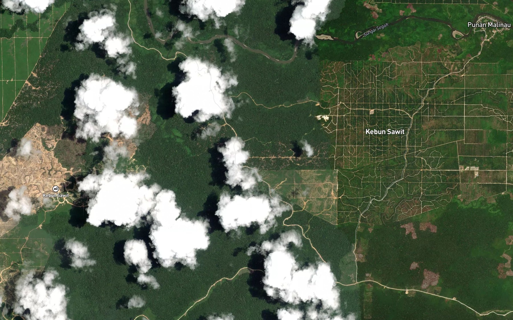 Satellite map of the Liu Septi