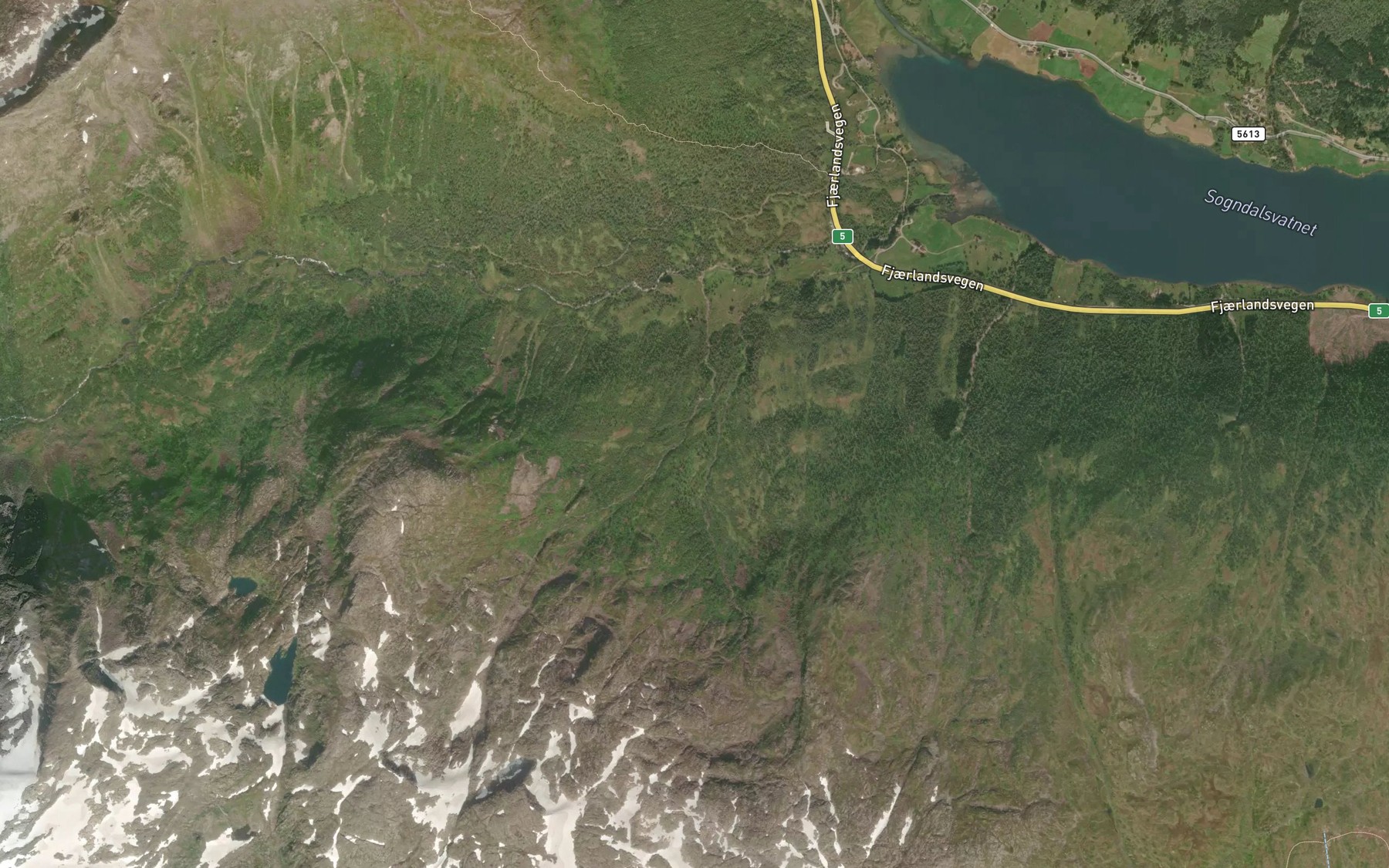 Satellite map of the Stolsgrovene