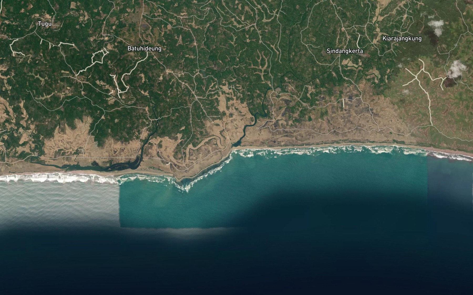 Satellite map of the Muara Citeluk