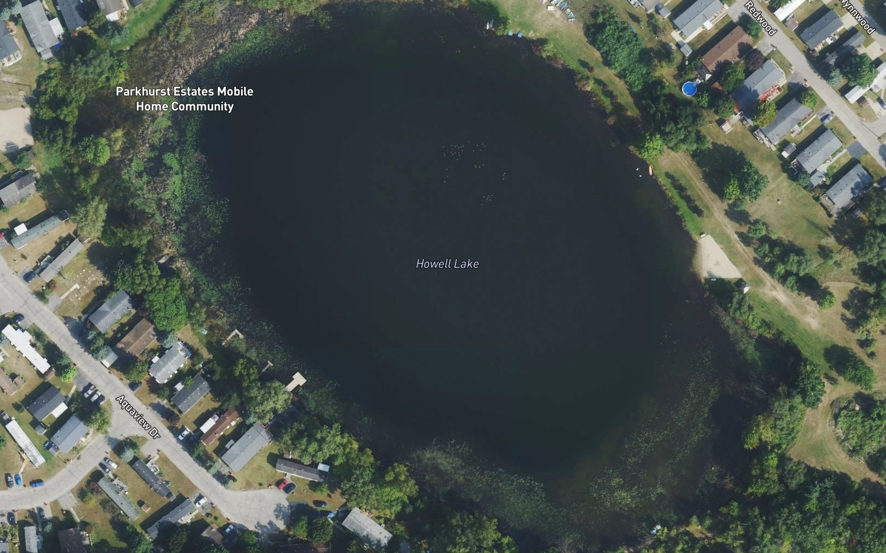 Satellite map of the Howell Lake