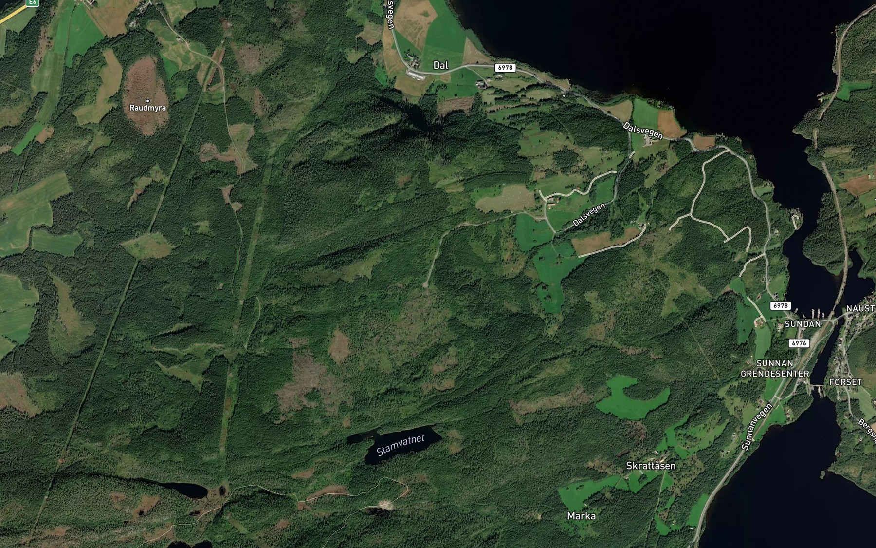Satellite map of the Merradalsbekken