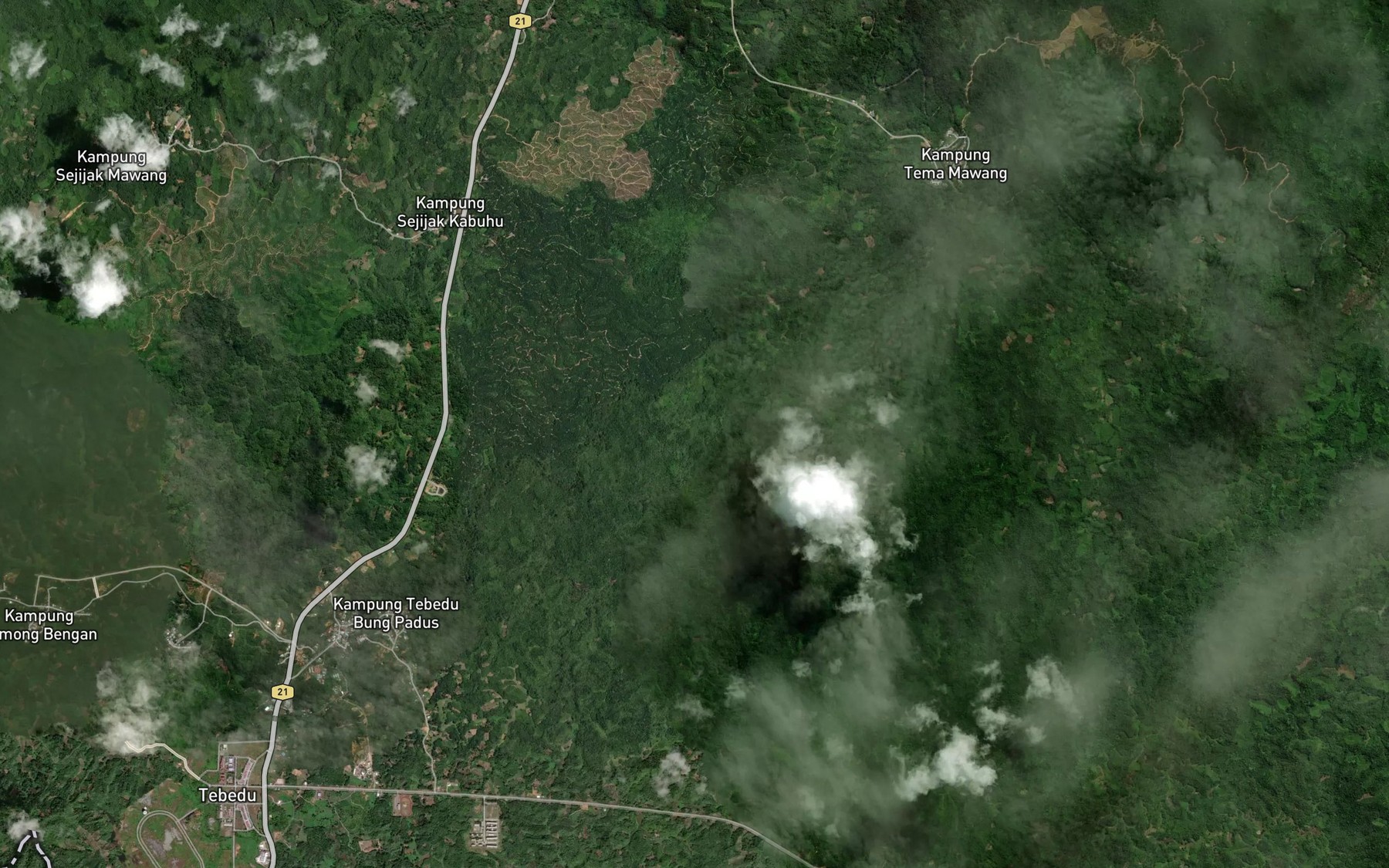 Satellite map of the Sungai Kedik