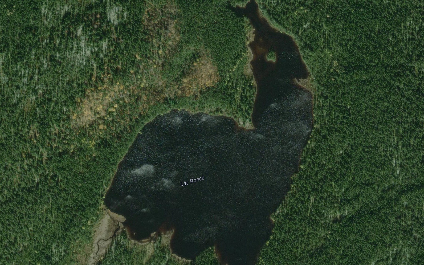 Satellite map of the Lac Ronce