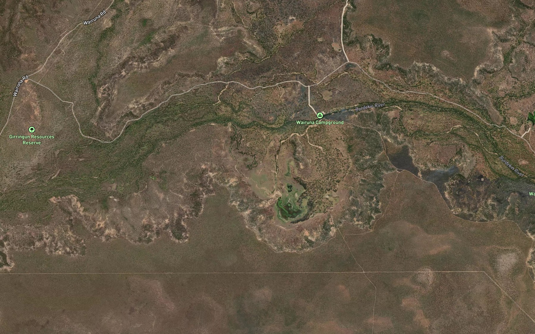 Satellite map of the Wairuna Lake