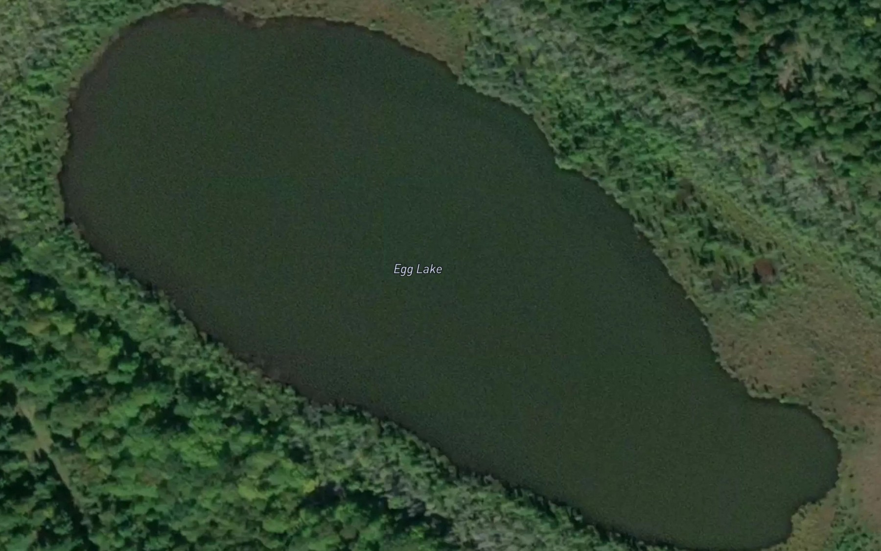 Satellite map of the Egg Lake