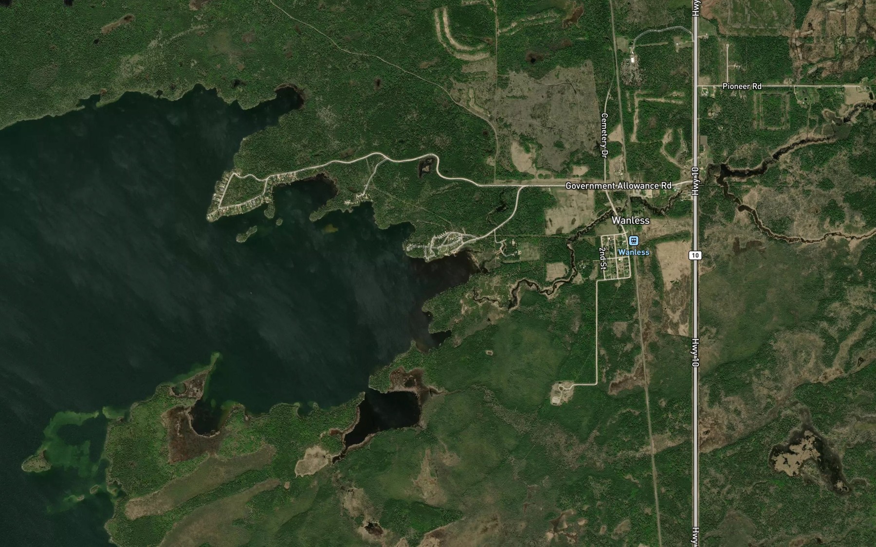 Satellite map of the Home Bay
