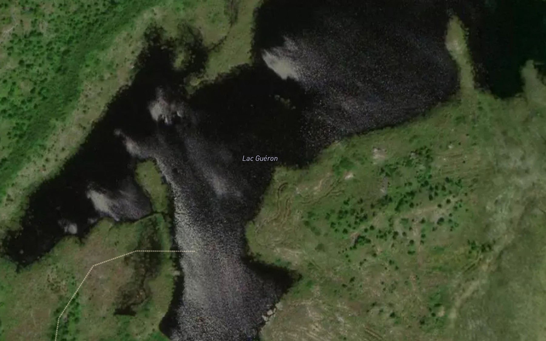 Satellite map of the Lac Gueron