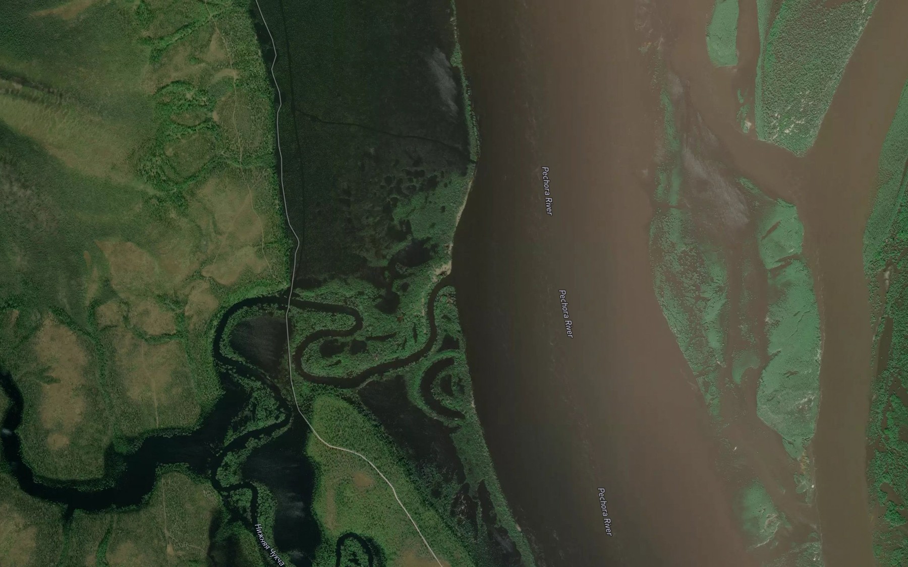 Satellite map of the Nizhnyaya Chukcha