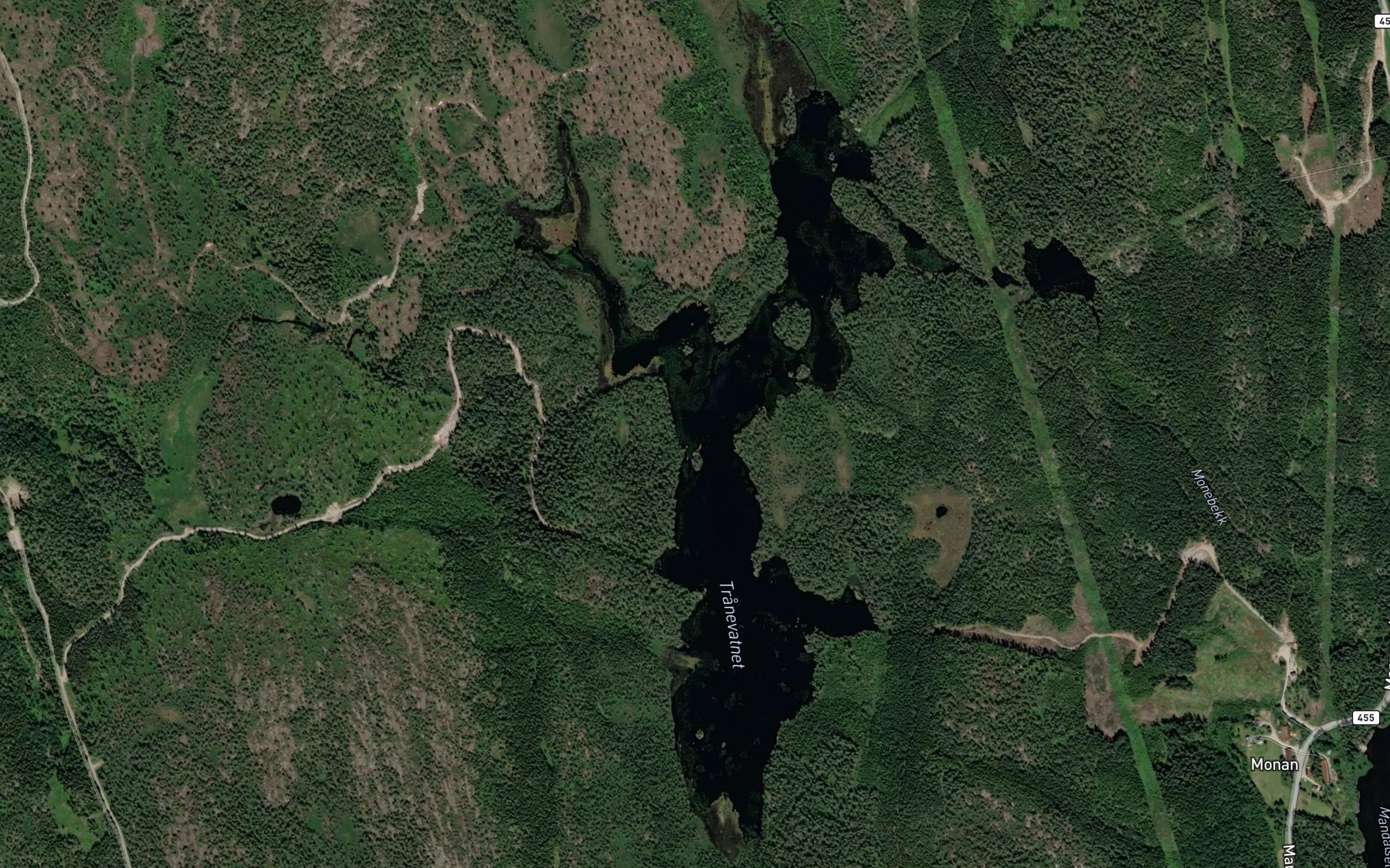 Satellite map of the Tranevann