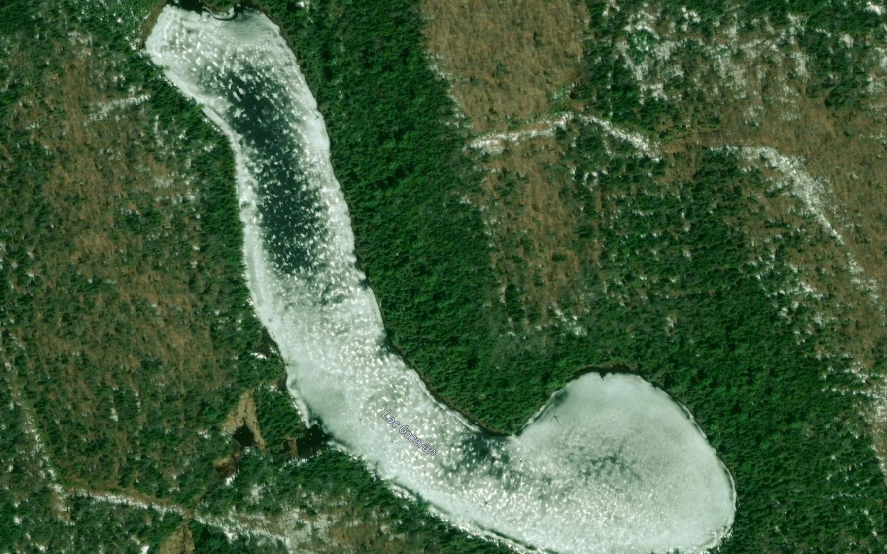 Satellite map of the Lac Gazeran