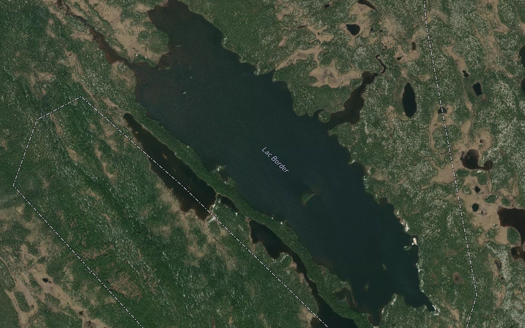 Satellite map of the Lac Border