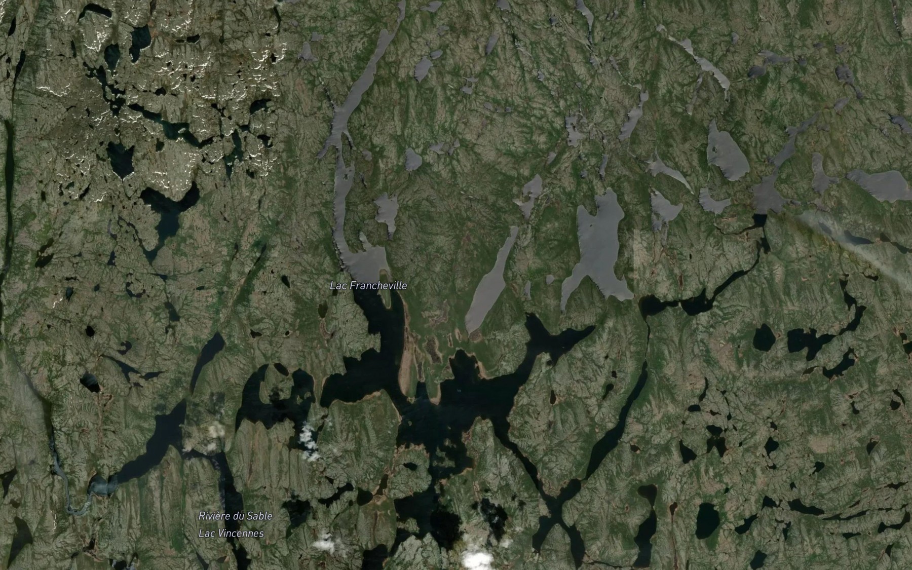 Satellite map of the Lac Francheville