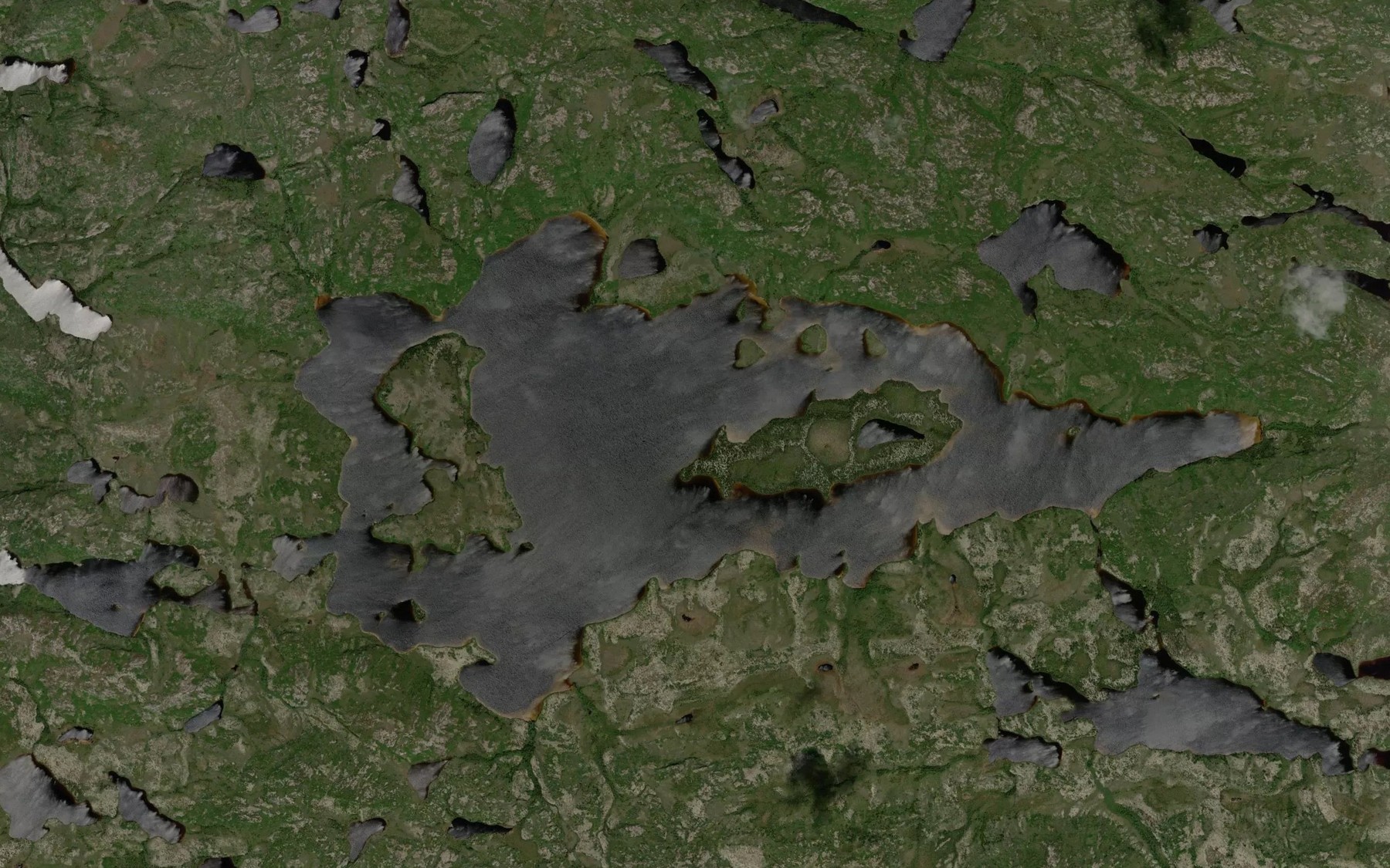 Satellite map of the Lac Kamisikamach