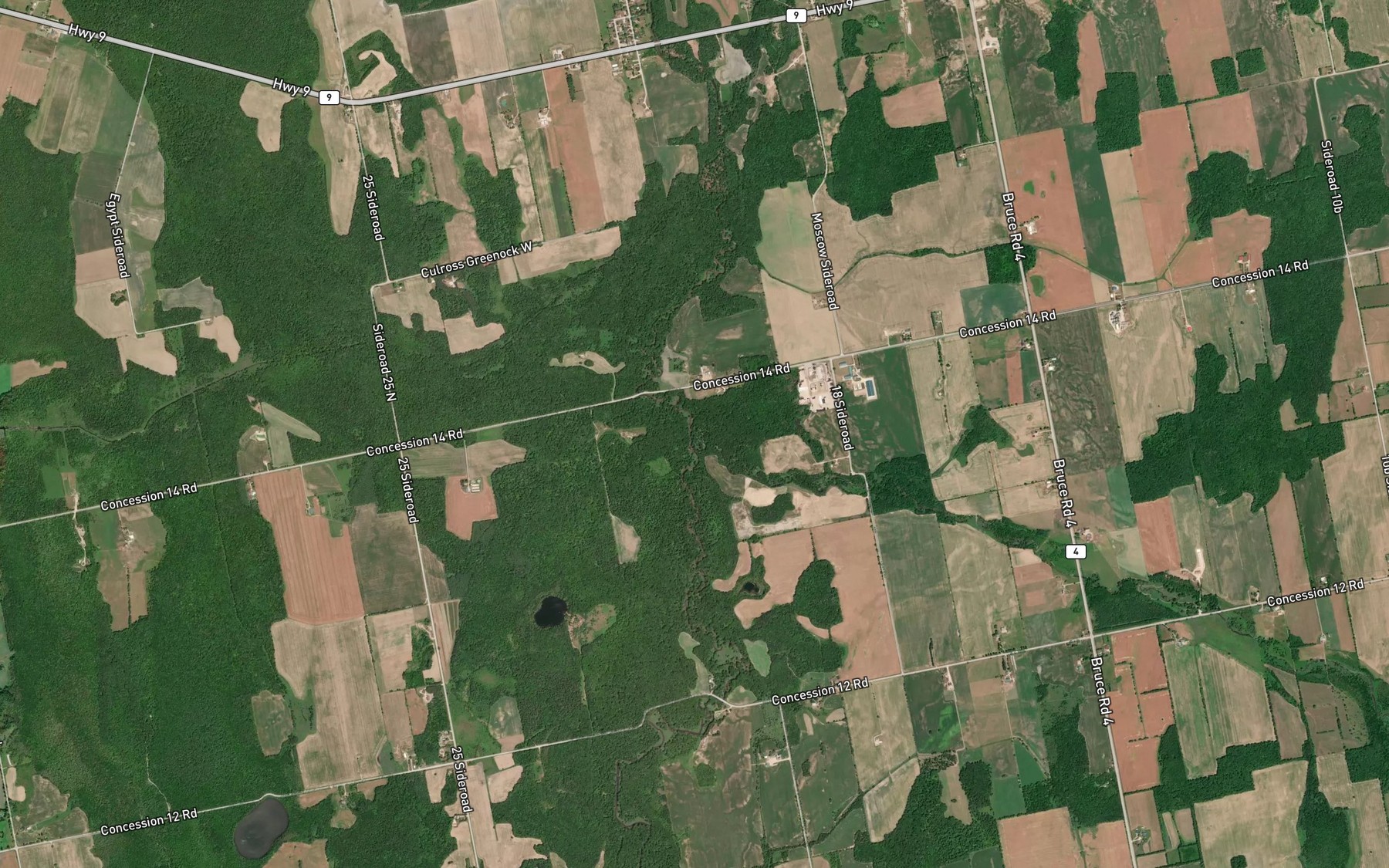 Satellite map of the Formosa Creek