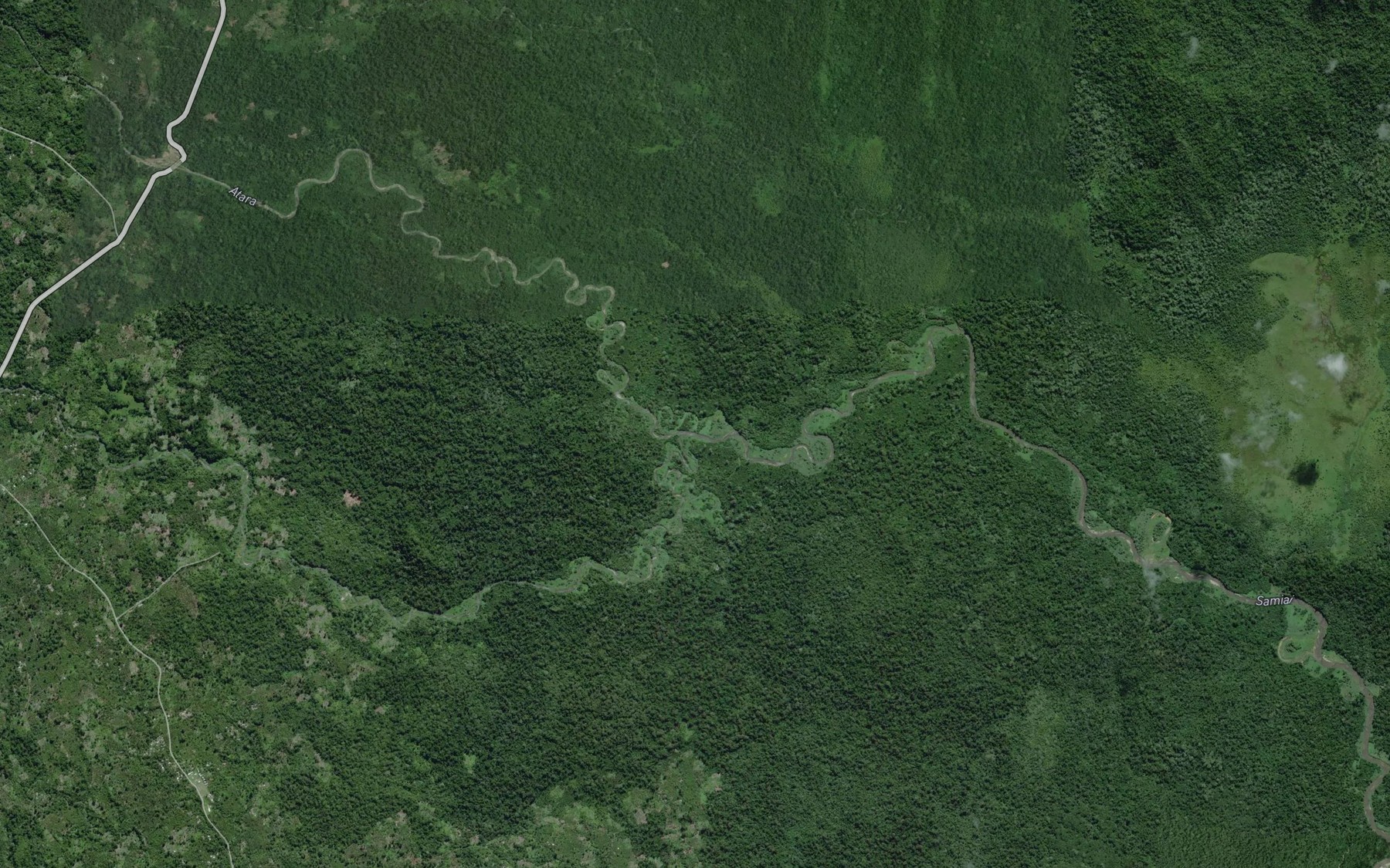 Satellite map of the Atara River