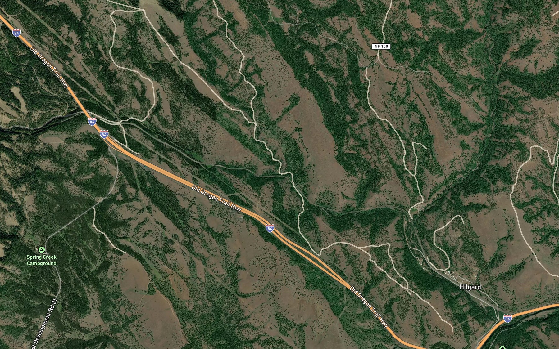 Satellite map of the Dry Creek
