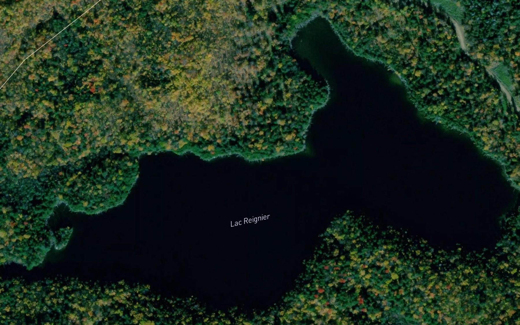 Satellite map of the Lac Reignier