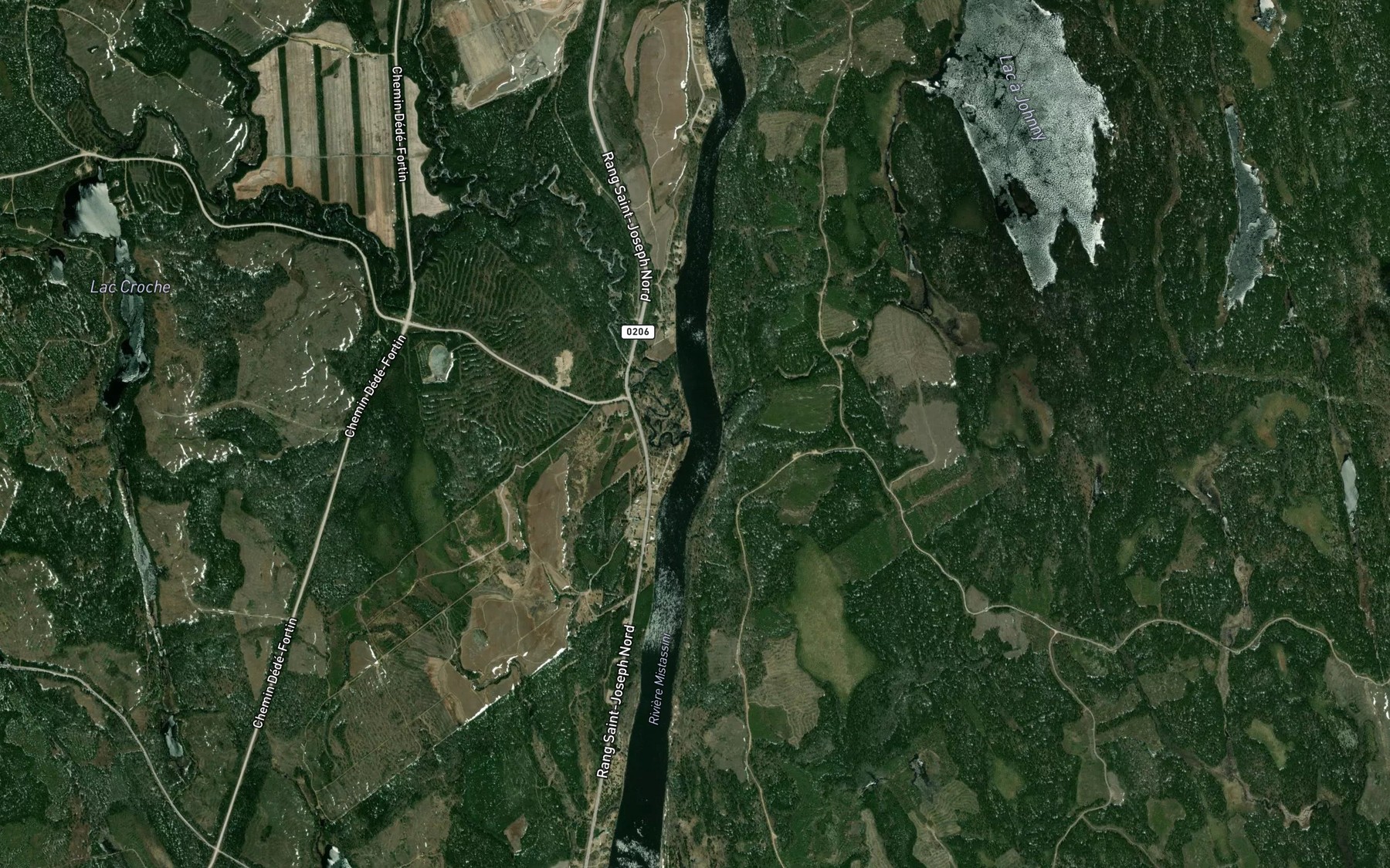 Satellite map of the Riviere Gervais