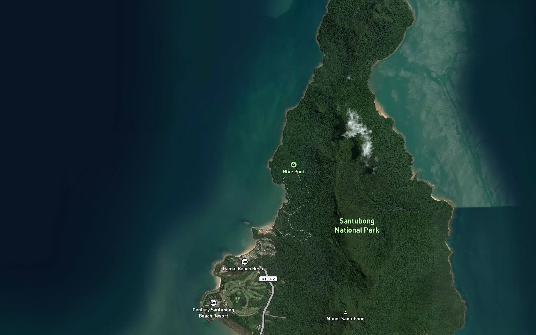Satellite map of the Telok Embang