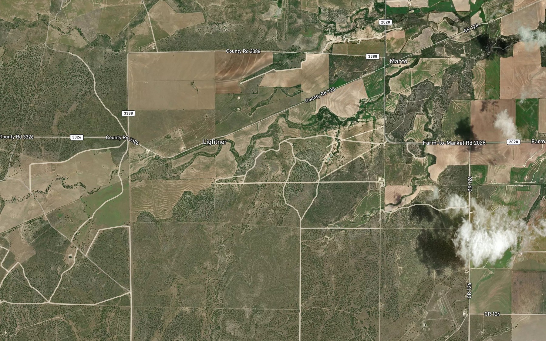 Satellite map of the Soil Conservation Service Site 16 Reservoir